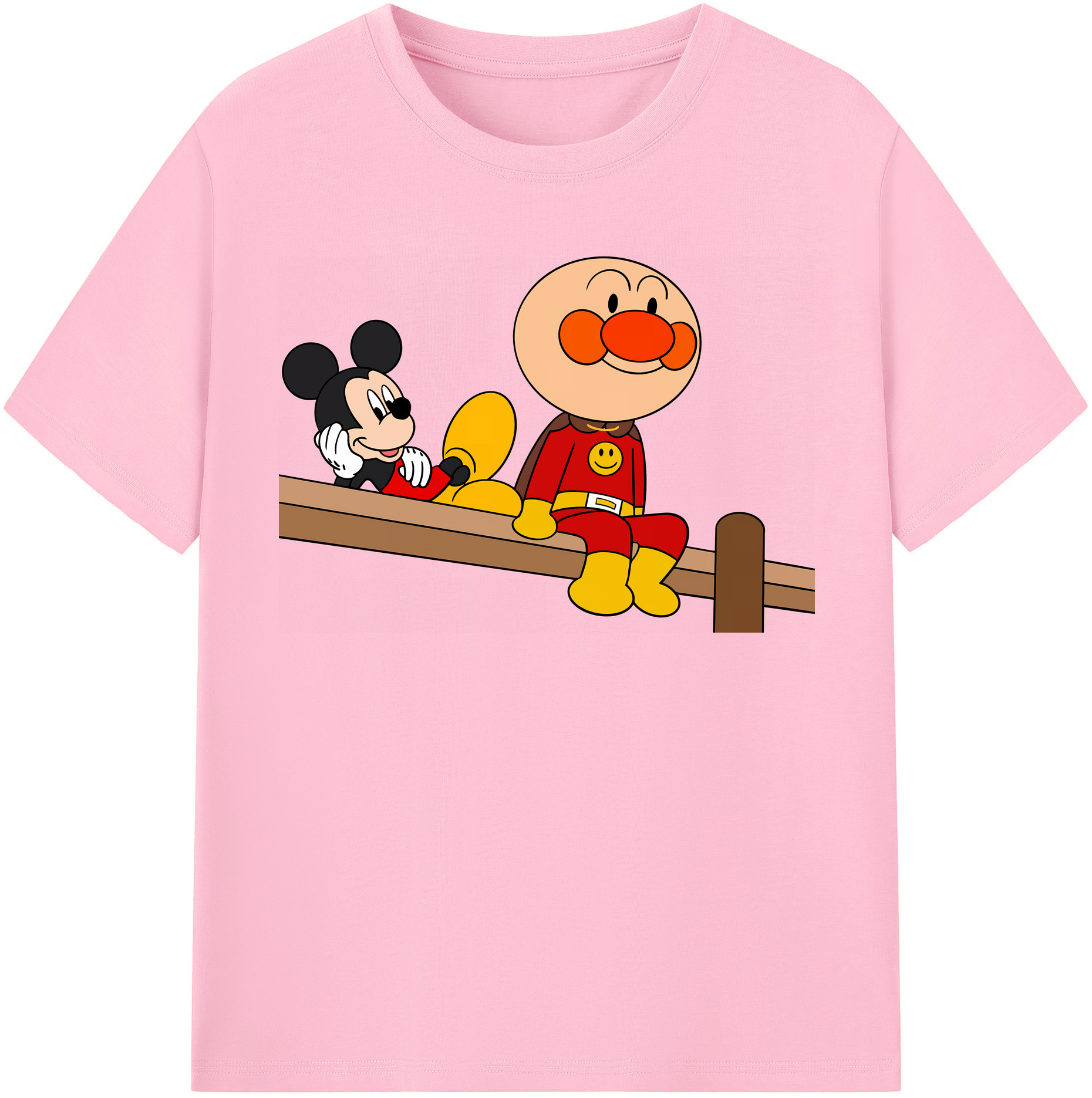 （画像用） アンパンマン Anpanman 綿100％半袖Tシャツ（フロントプリント）