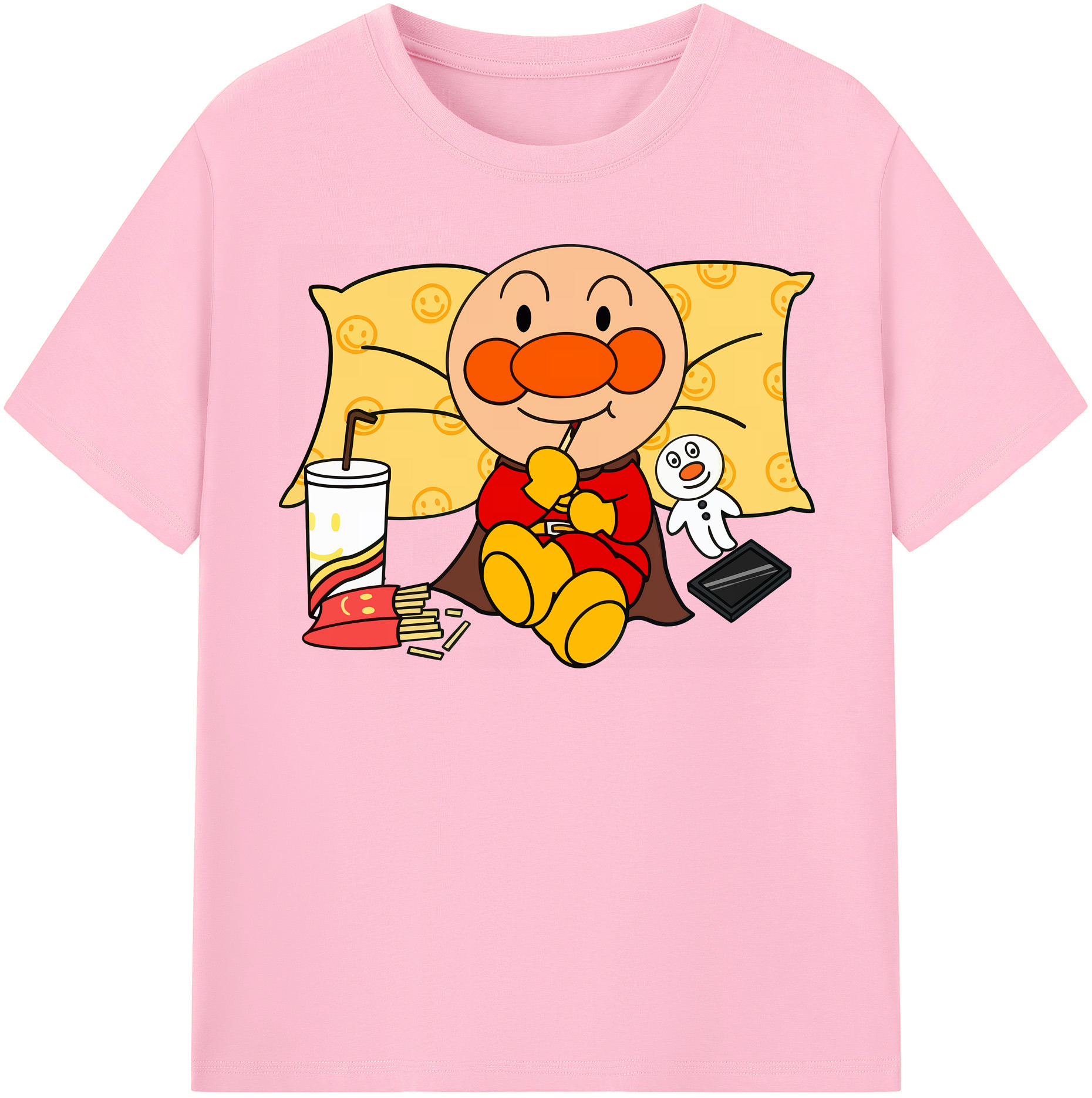 （画像用） アンパンマン Anpanman 綿100％半袖Tシャツ（フロントプリント）