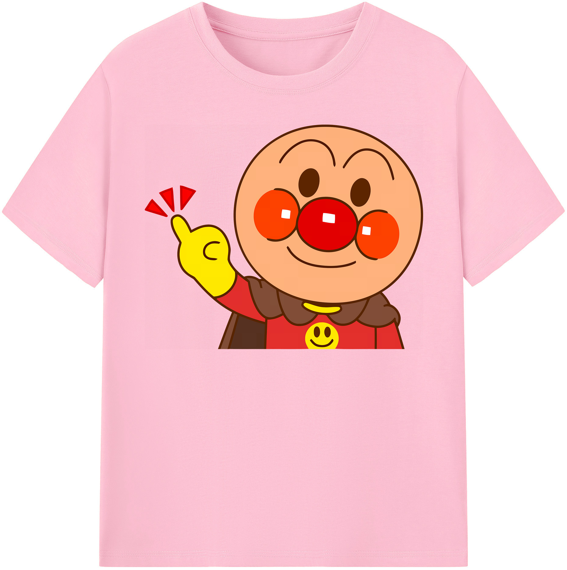 （画像用） アンパンマン Anpanman 綿100％半袖Tシャツ（フロントプリント）