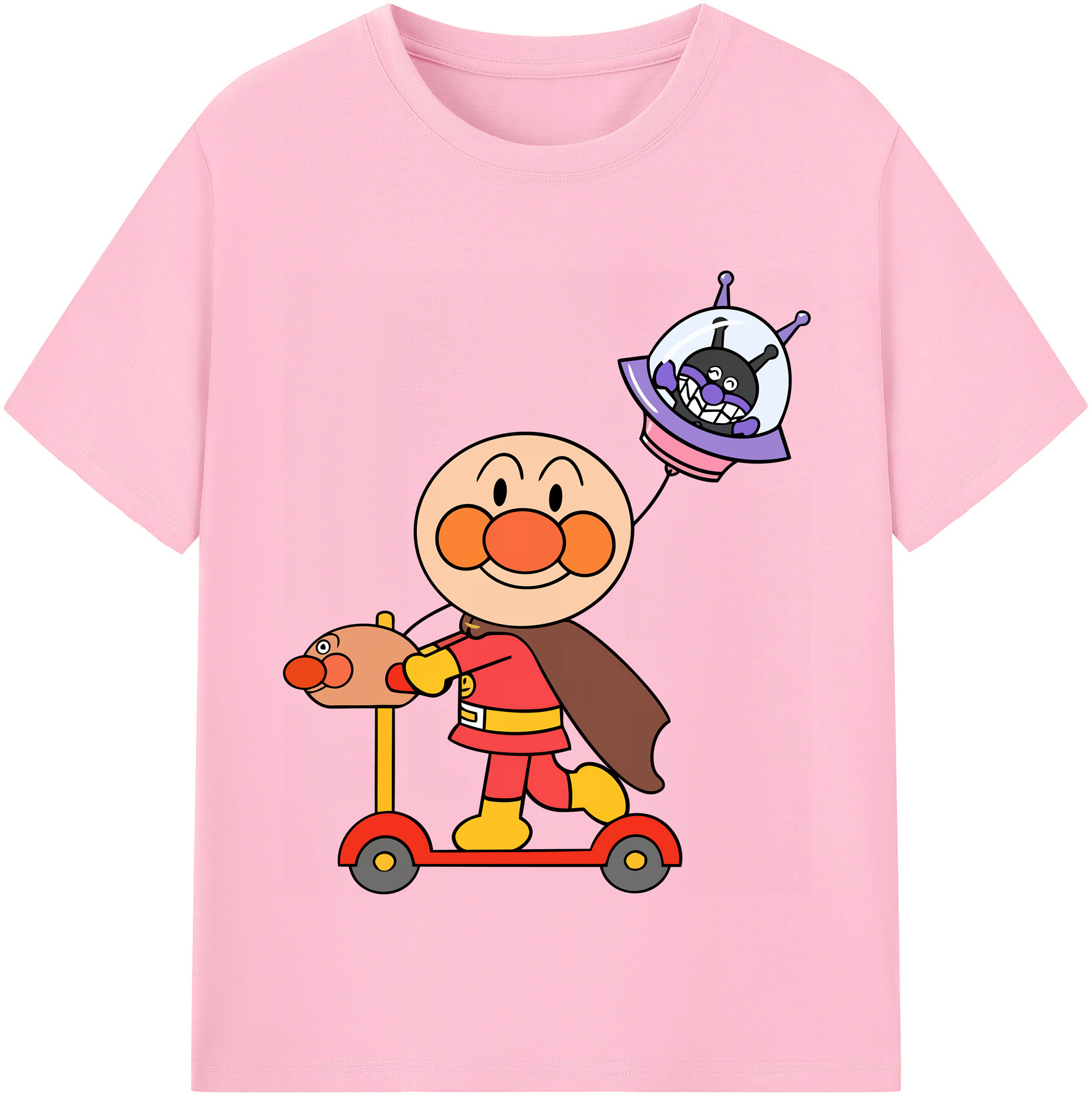 （画像用） アンパンマン Anpanman 綿100％半袖Tシャツ（フロントプリント）