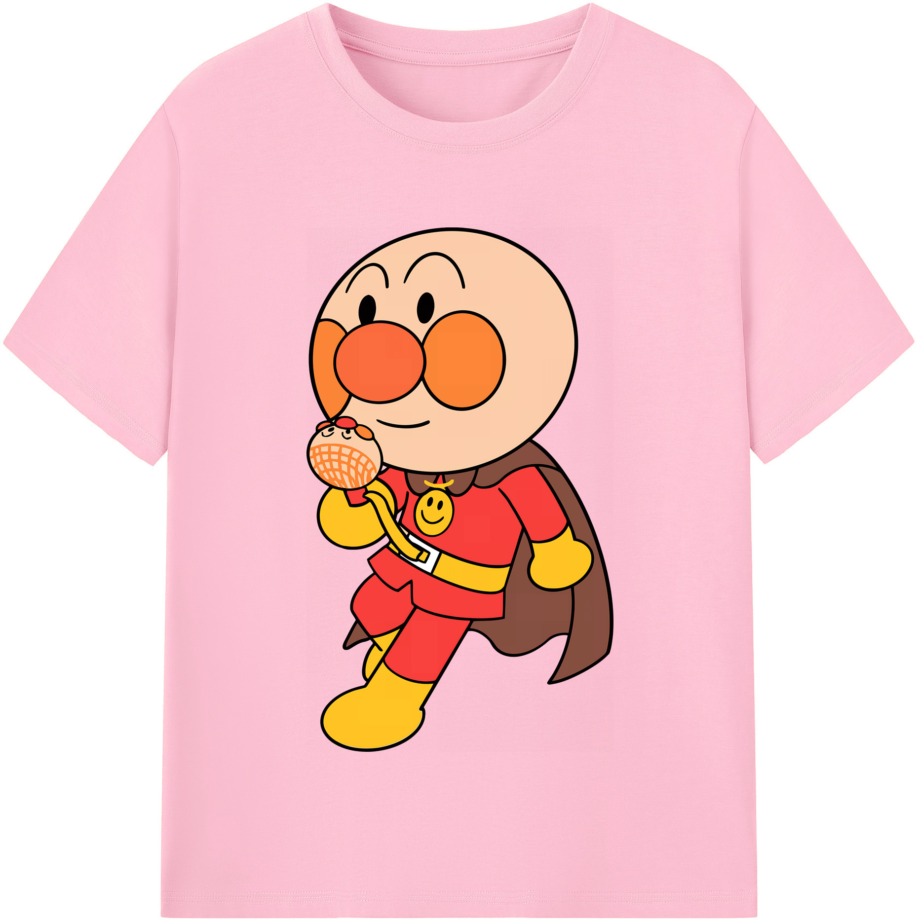 （画像用） アンパンマン Anpanman 綿100％半袖Tシャツ（フロントプリント）