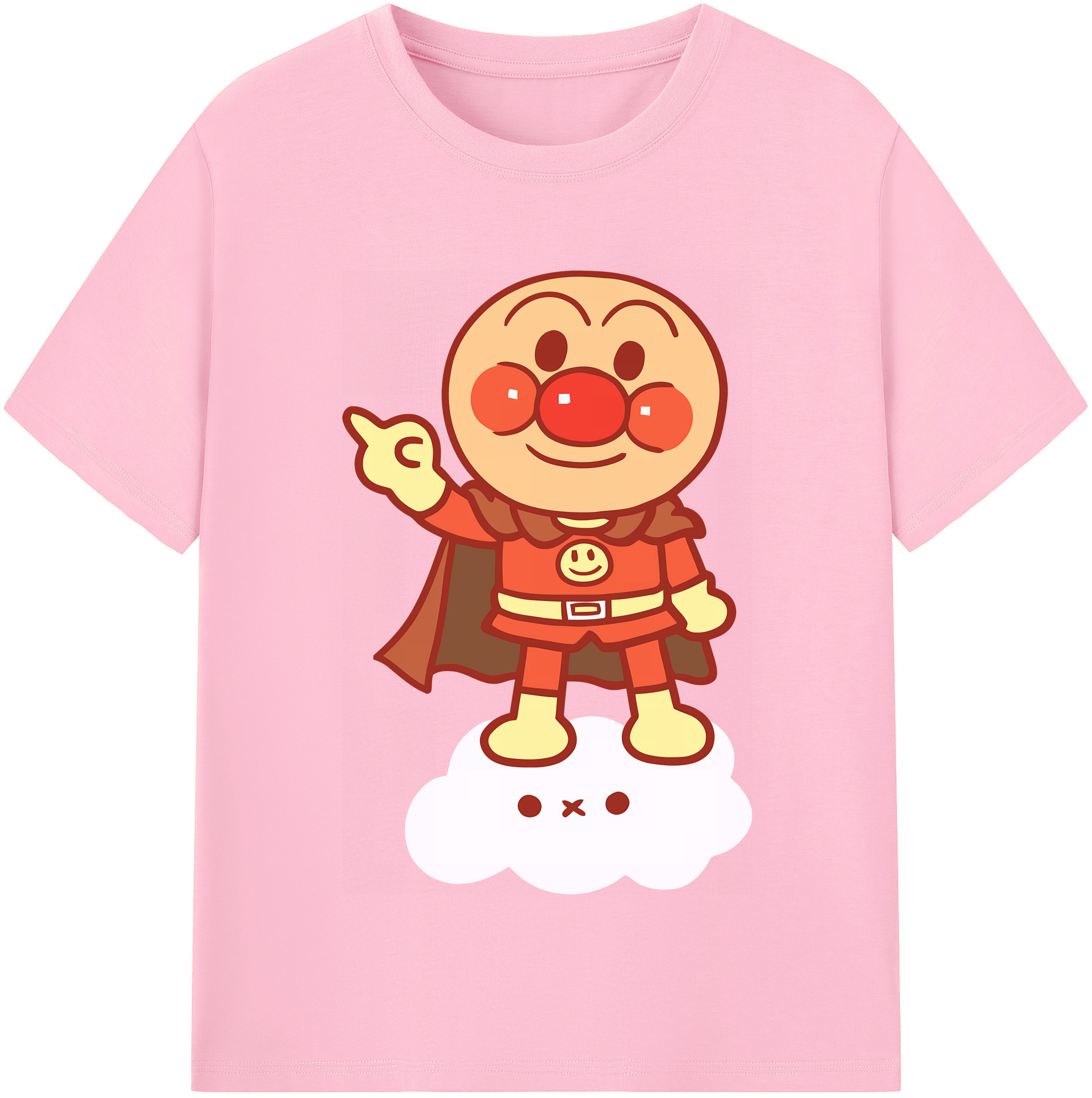 （画像用） アンパンマン Anpanman 綿100％半袖Tシャツ（フロントプリント）