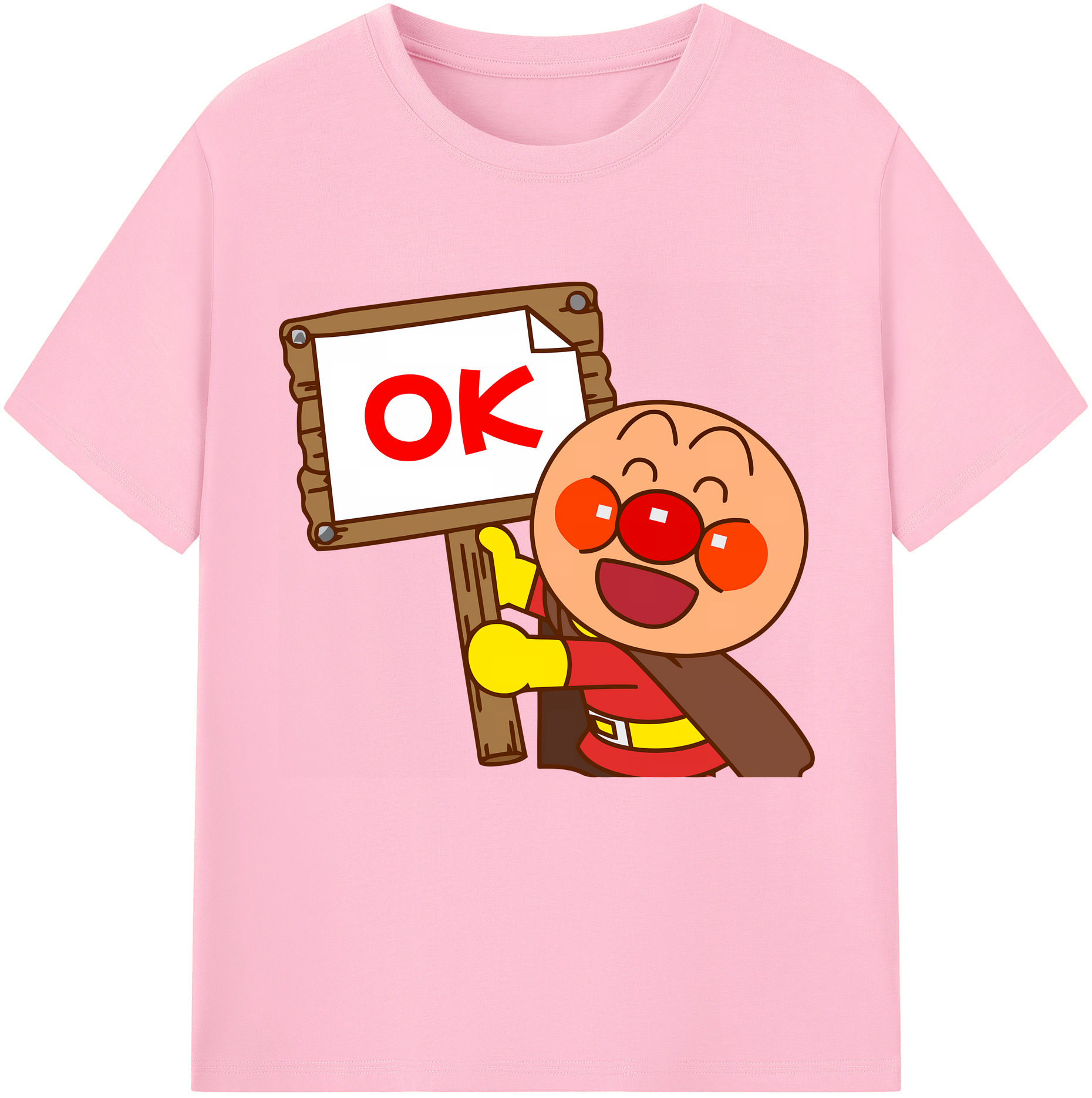 （画像用） アンパンマン Anpanman 綿100％半袖Tシャツ（フロントプリント）