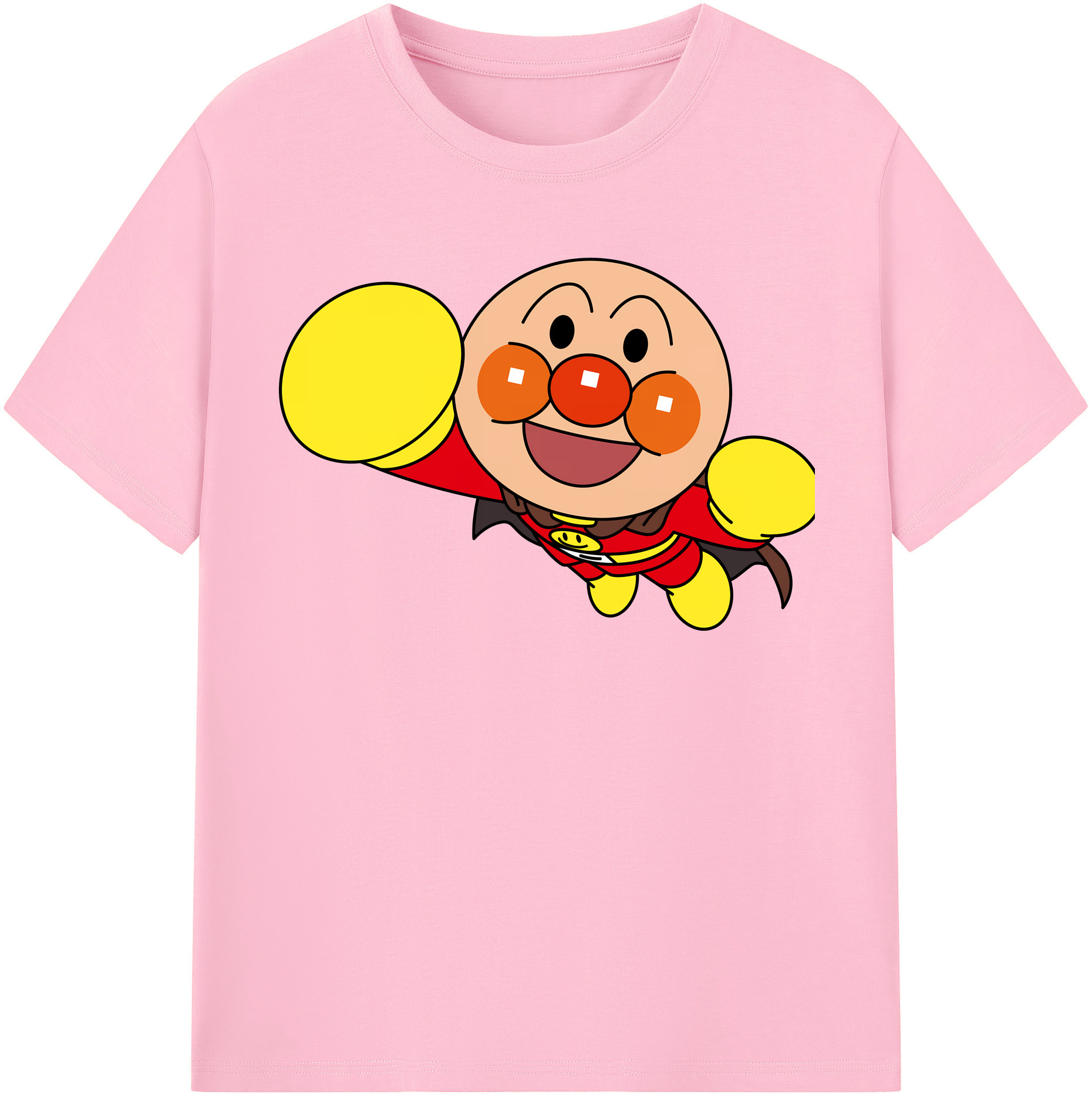 （画像用） アンパンマン Anpanman 綿100％半袖Tシャツ（フロントプリント）