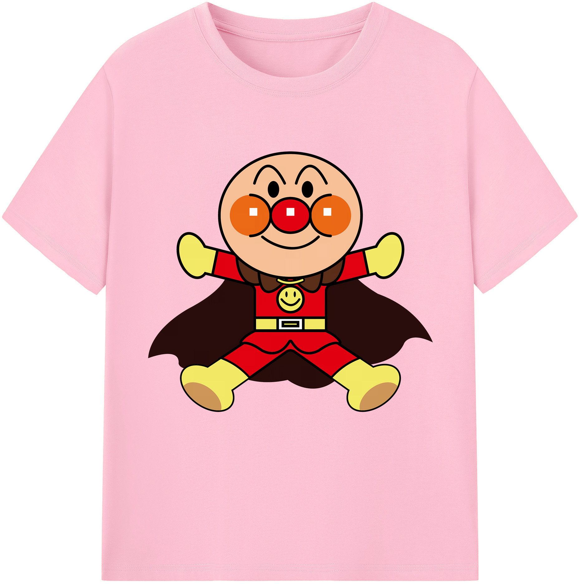 （画像用） アンパンマン Anpanman 綿100％半袖Tシャツ（フロントプリント）