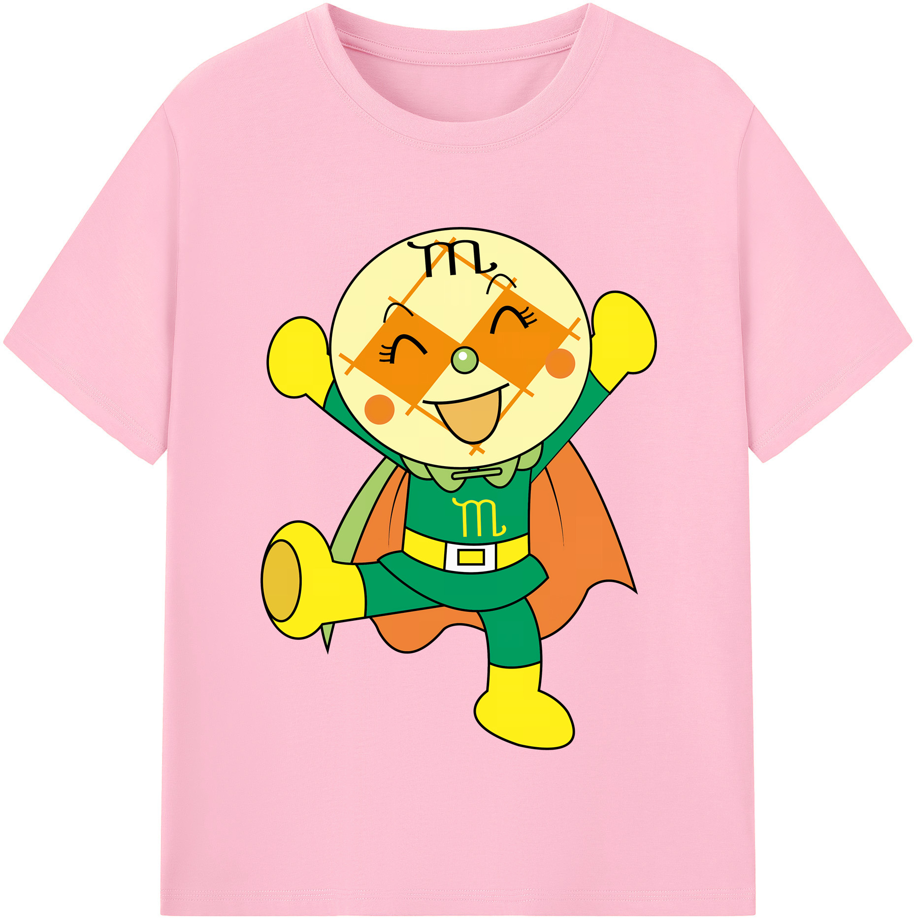 （画像用） アンパンマン Anpanman 綿100％半袖Tシャツ（フロントプリント）