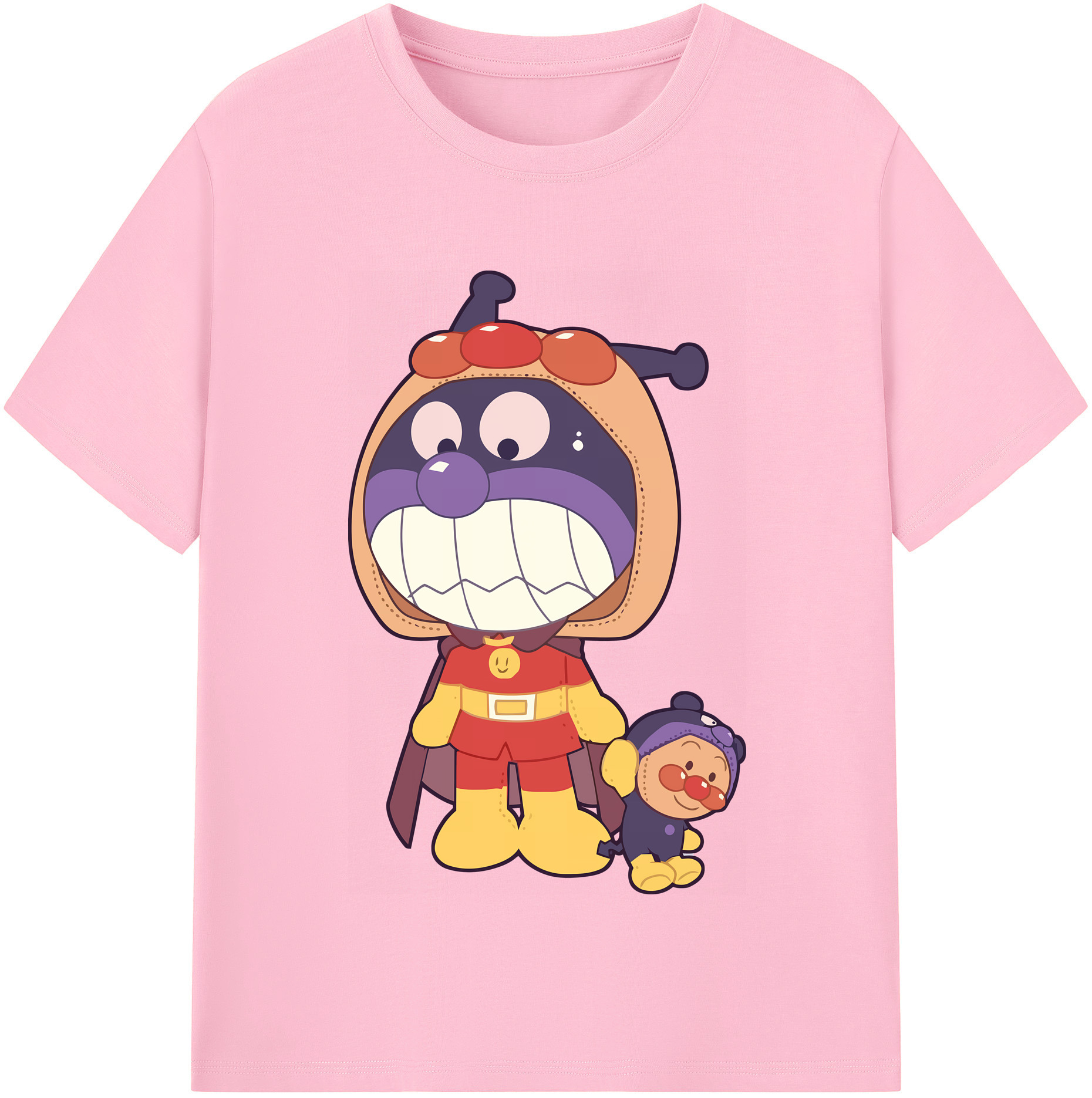 （画像用） アンパンマン Anpanman 綿100％半袖Tシャツ（フロントプリント）