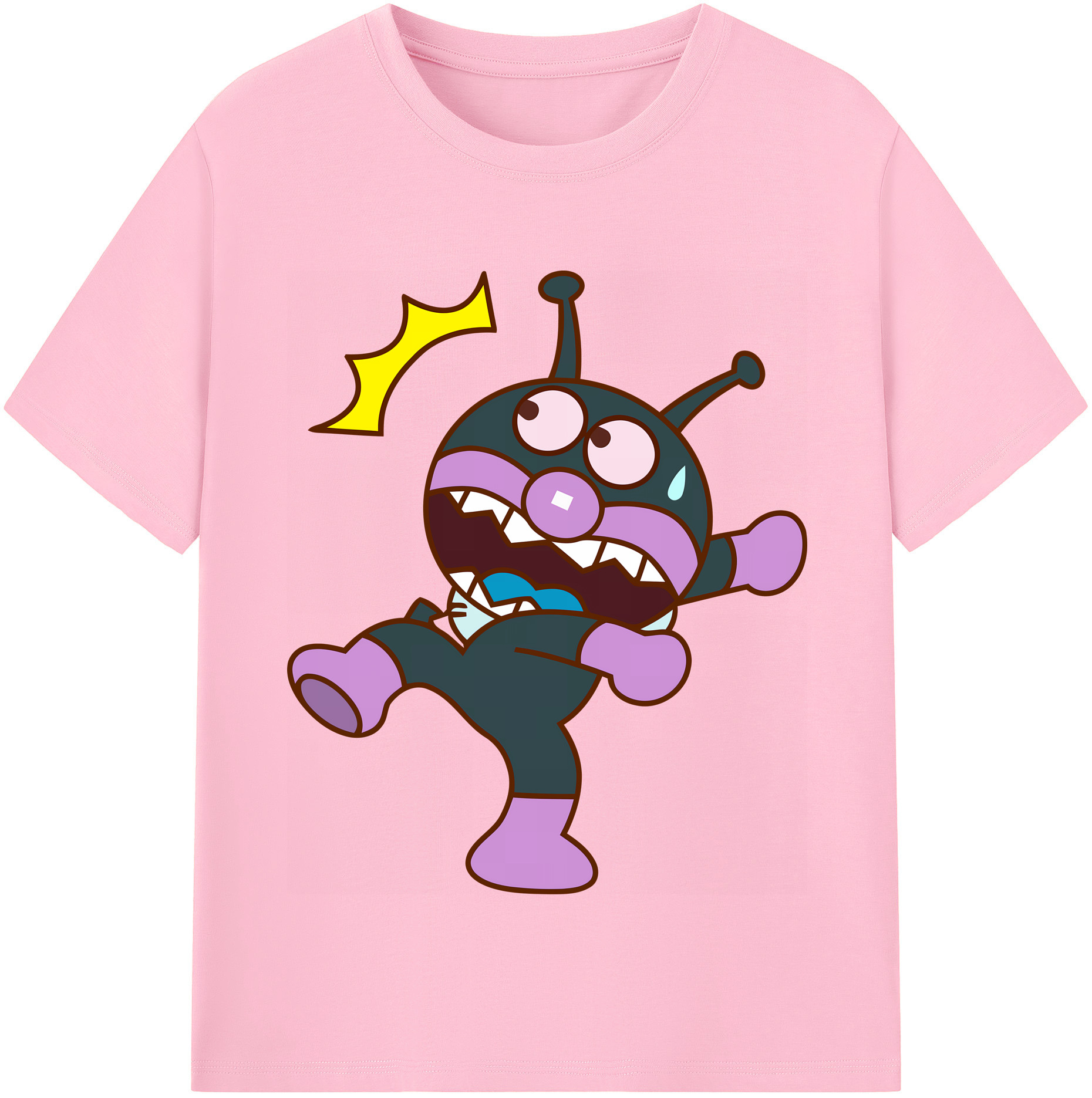 （画像用） アンパンマン Anpanman 綿100％半袖Tシャツ（フロントプリント）