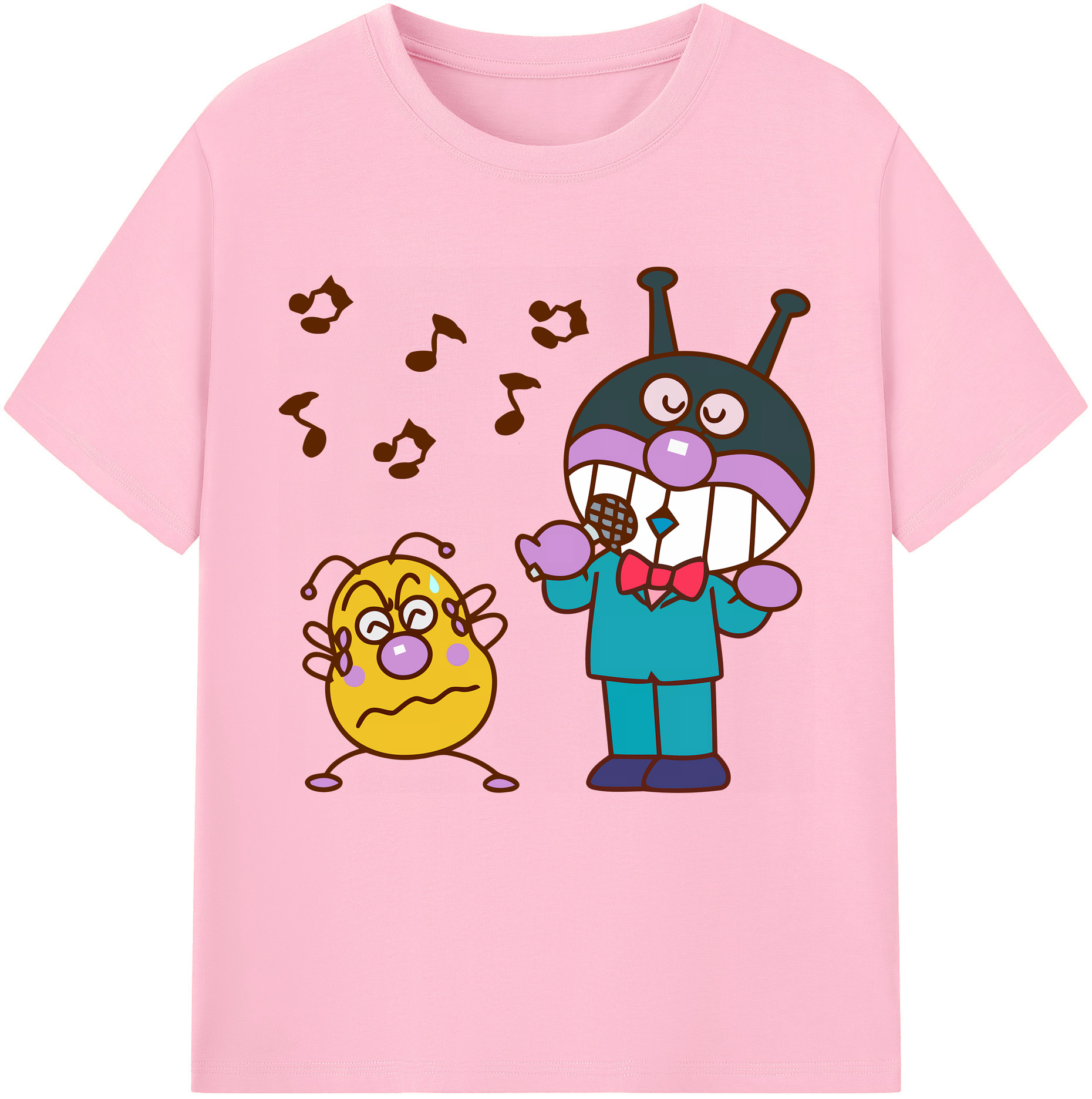 （画像用） アンパンマン Anpanman 綿100％半袖Tシャツ（フロントプリント）