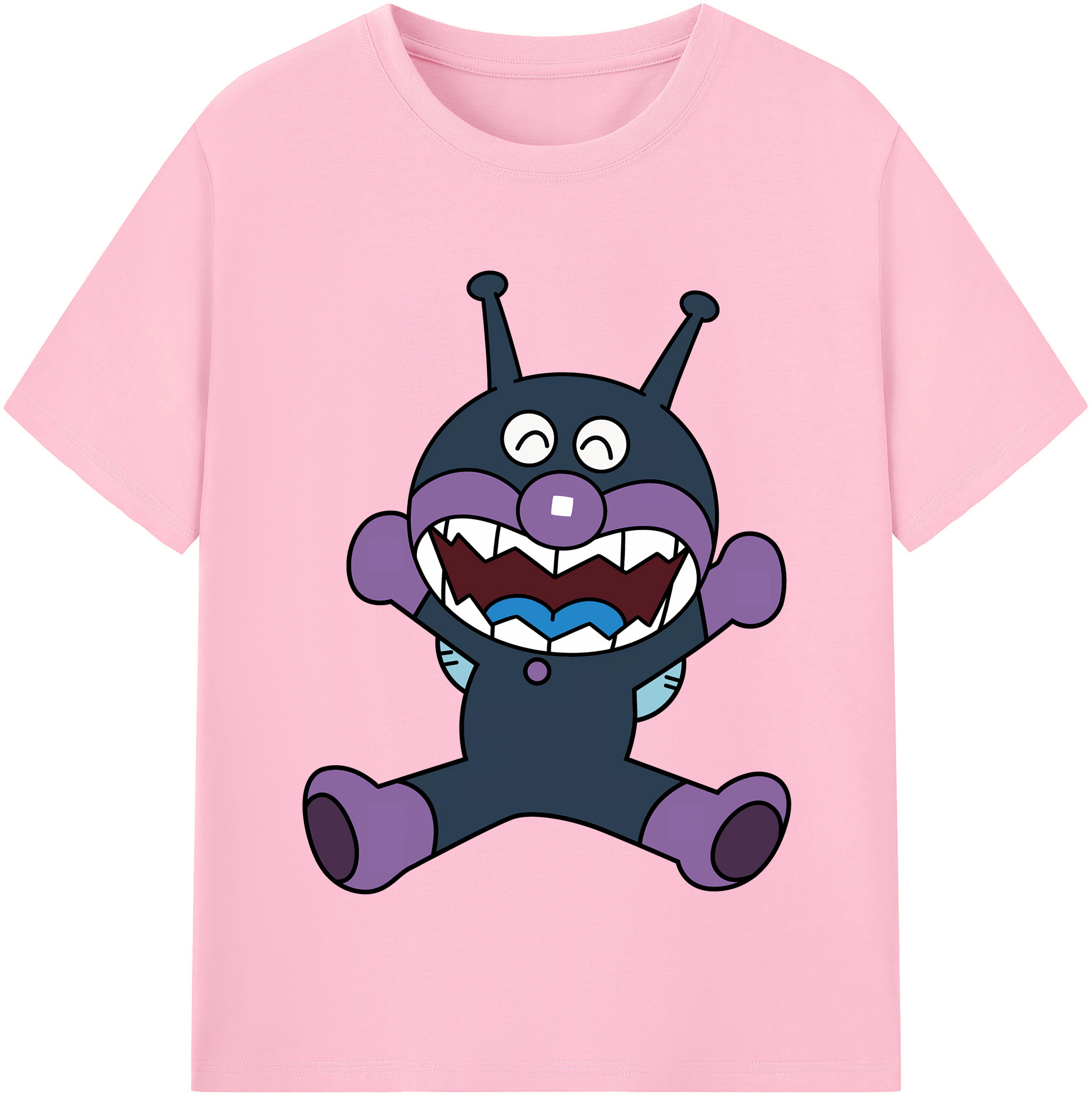 （画像用） アンパンマン Anpanman 綿100％半袖Tシャツ（フロントプリント）