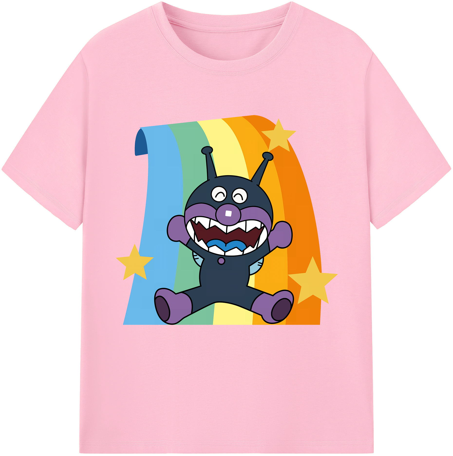 （画像用） アンパンマン Anpanman 綿100％半袖Tシャツ（フロントプリント）