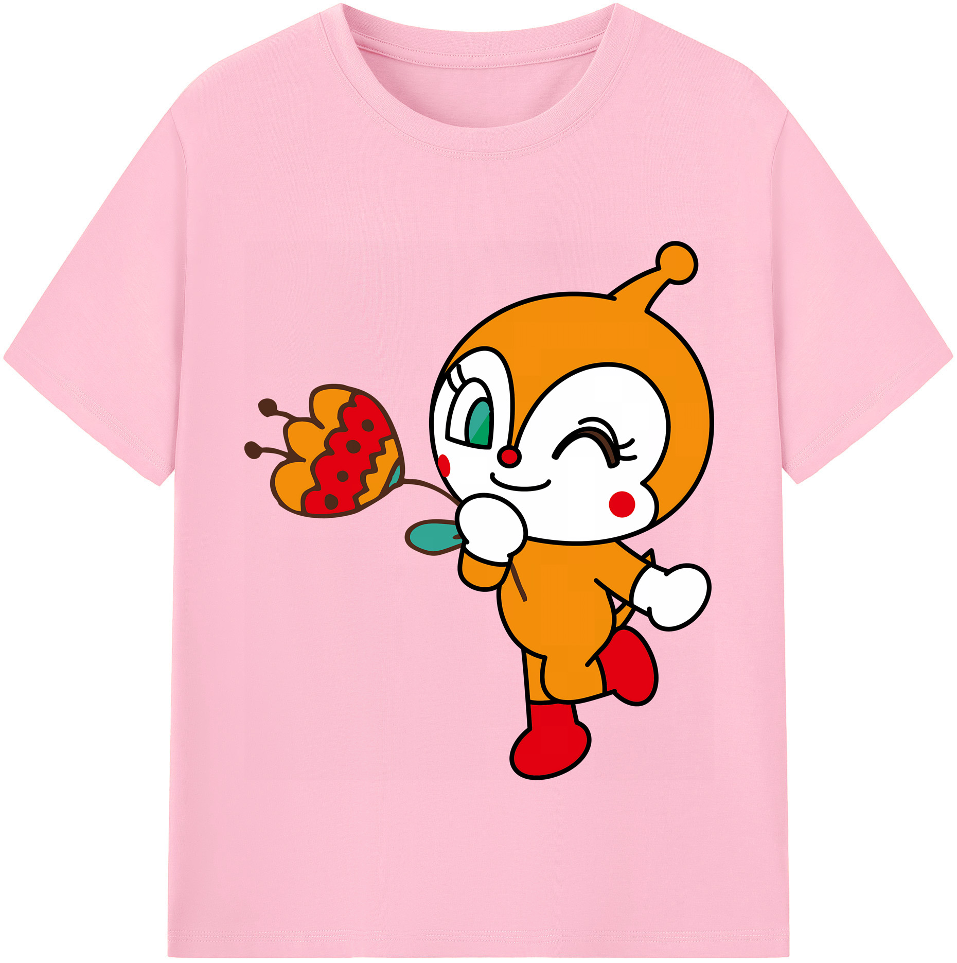 （画像用） アンパンマン Anpanman 綿100％半袖Tシャツ（フロントプリント）