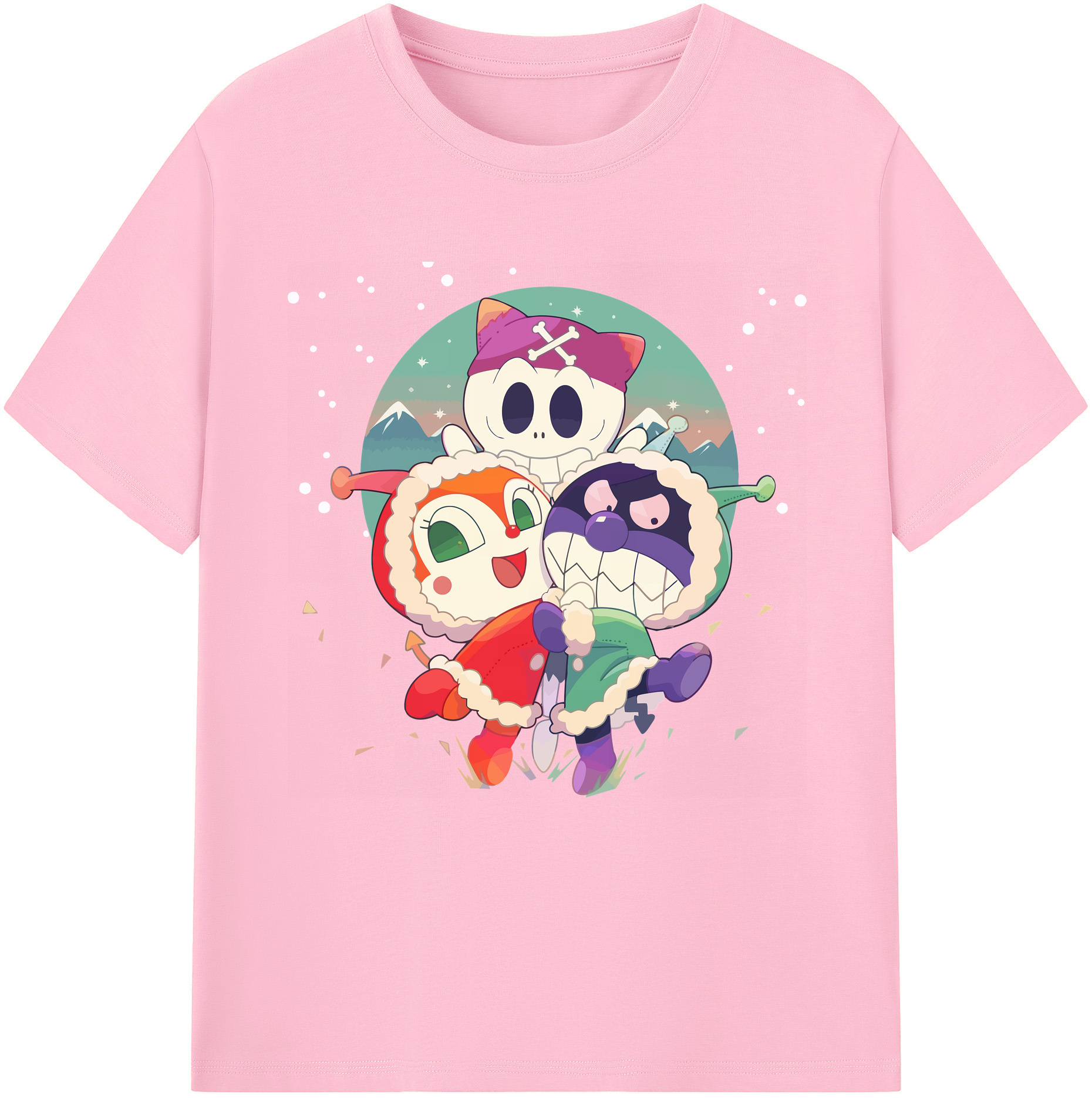 （画像用） アンパンマン Anpanman 綿100％半袖Tシャツ（フロントプリント）