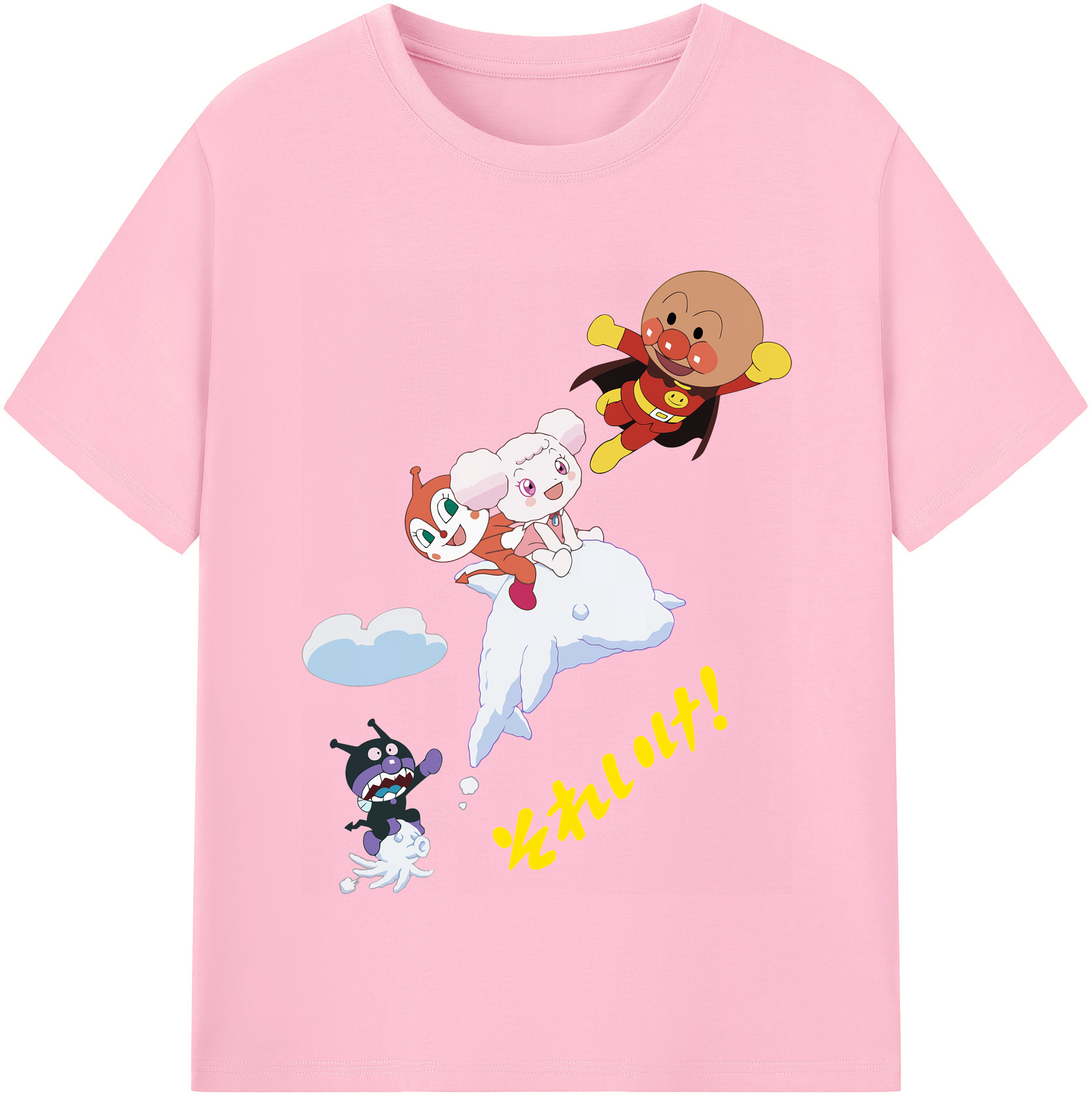 （画像用） アンパンマン Anpanman 綿100％半袖Tシャツ（フロントプリント）
