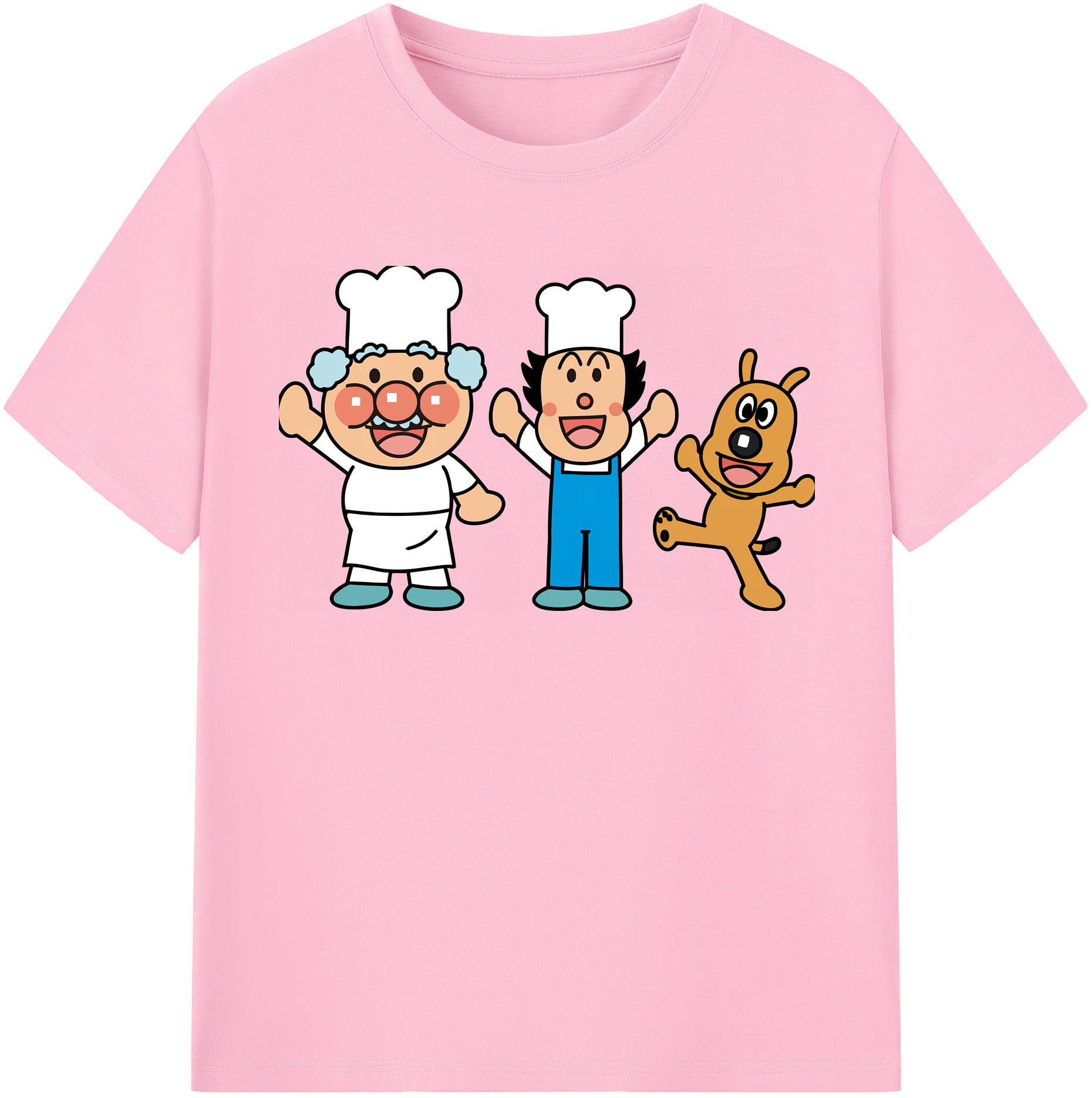 （画像用） アンパンマン Anpanman 綿100％半袖Tシャツ（フロントプリント）