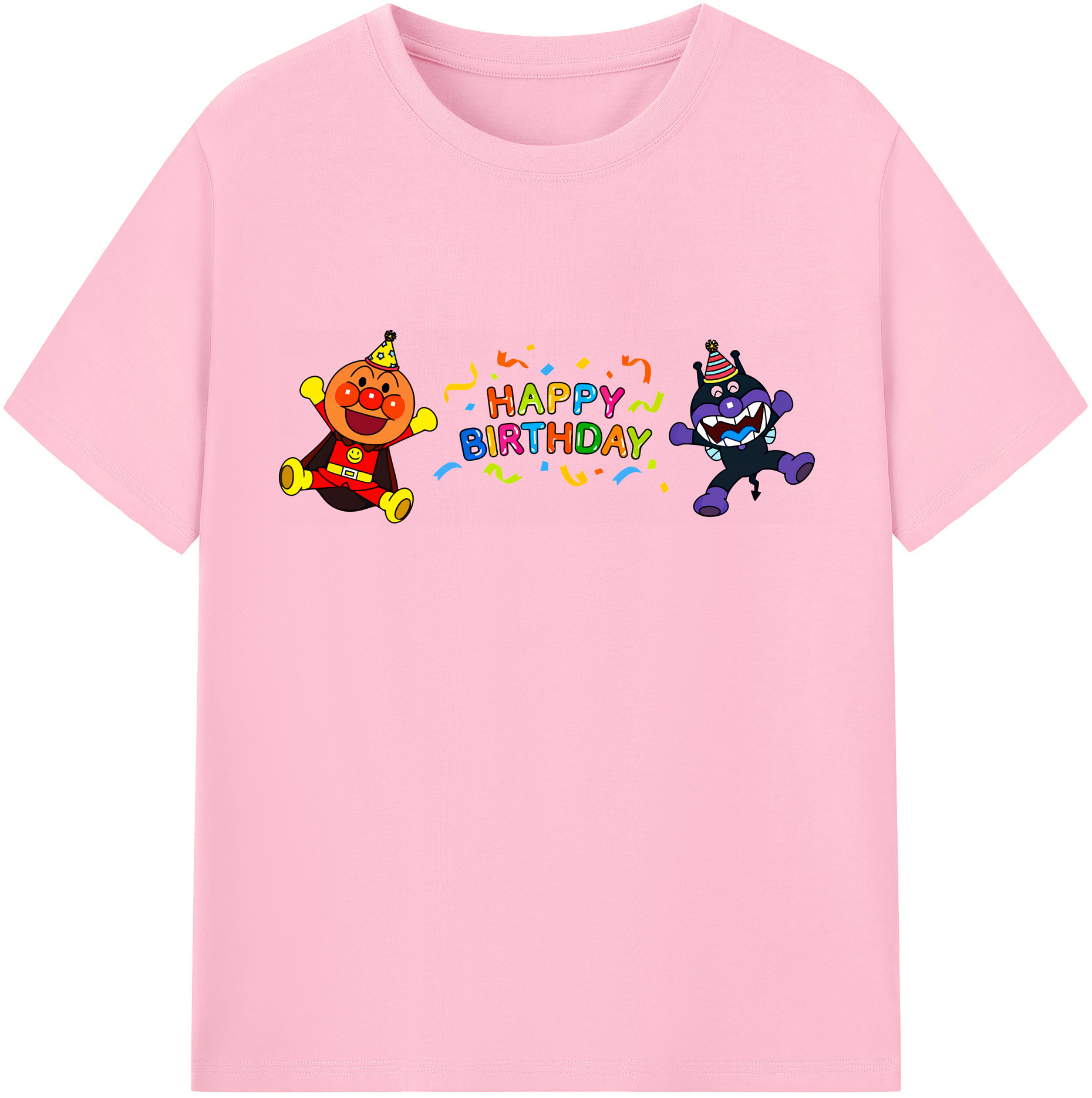 （画像用） アンパンマン Anpanman 綿100％半袖Tシャツ（フロントプリント）