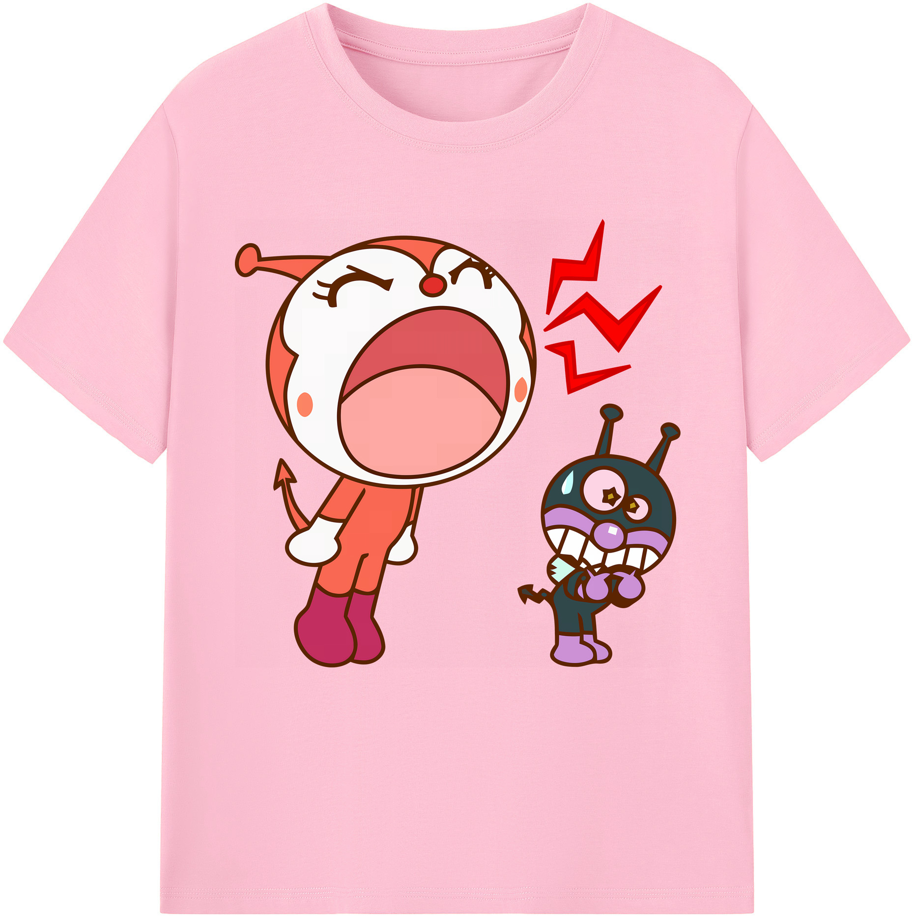 （画像用） アンパンマン Anpanman 綿100％半袖Tシャツ（フロントプリント）