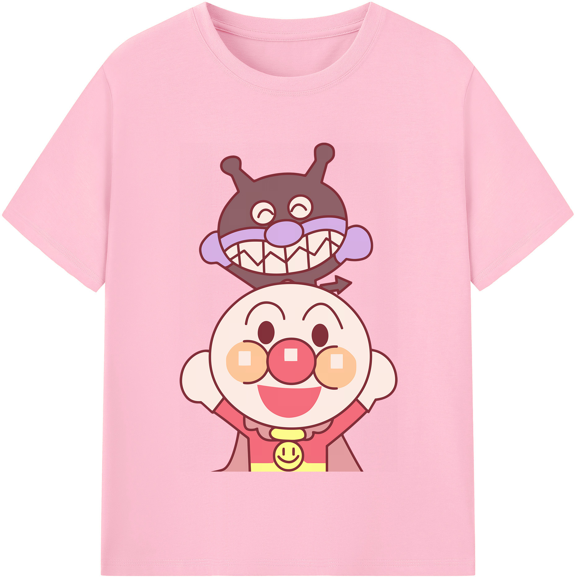 （画像用） アンパンマン Anpanman 綿100％半袖Tシャツ（フロントプリント）
