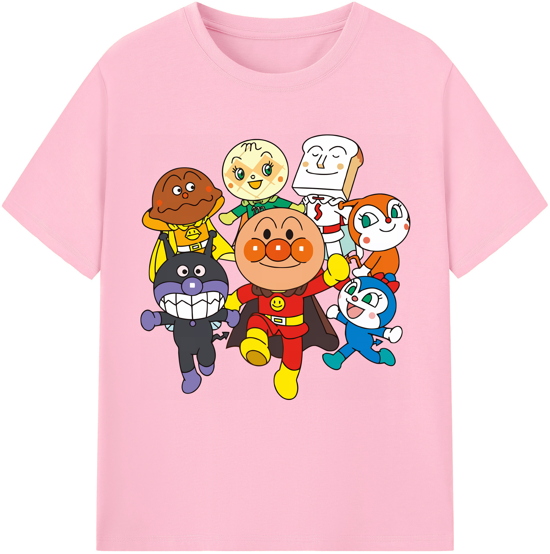 （画像用） アンパンマン Anpanman 綿100％半袖Tシャツ（フロントプリント）