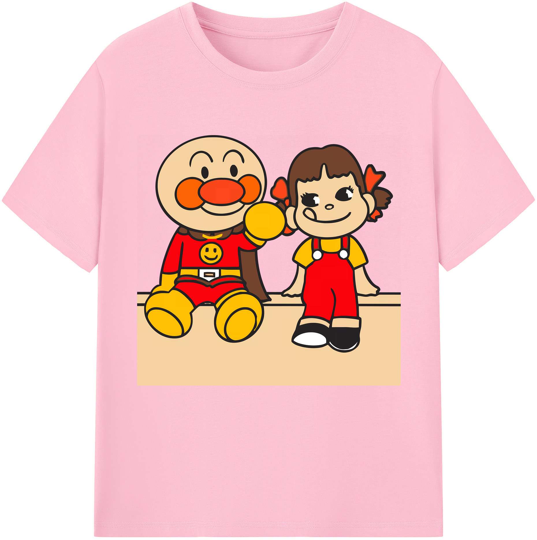 （画像用） アンパンマン Anpanman 綿100％半袖Tシャツ（フロントプリント）
