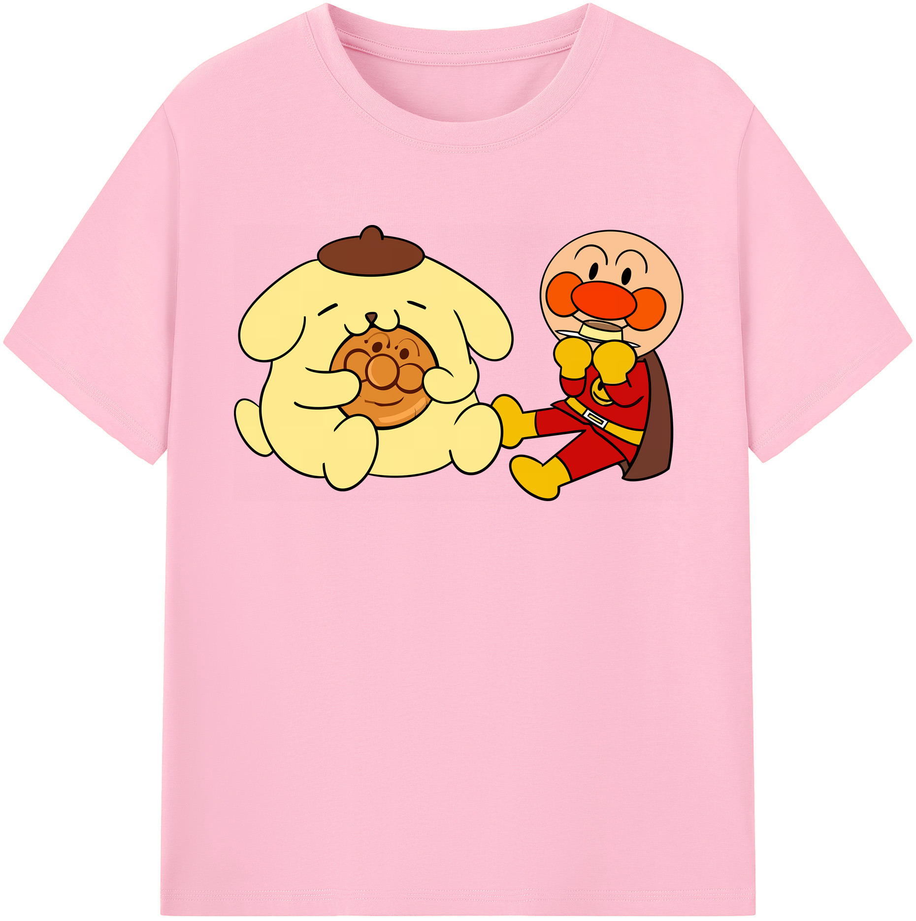 （画像用） アンパンマン Anpanman 綿100％半袖Tシャツ（フロントプリント）