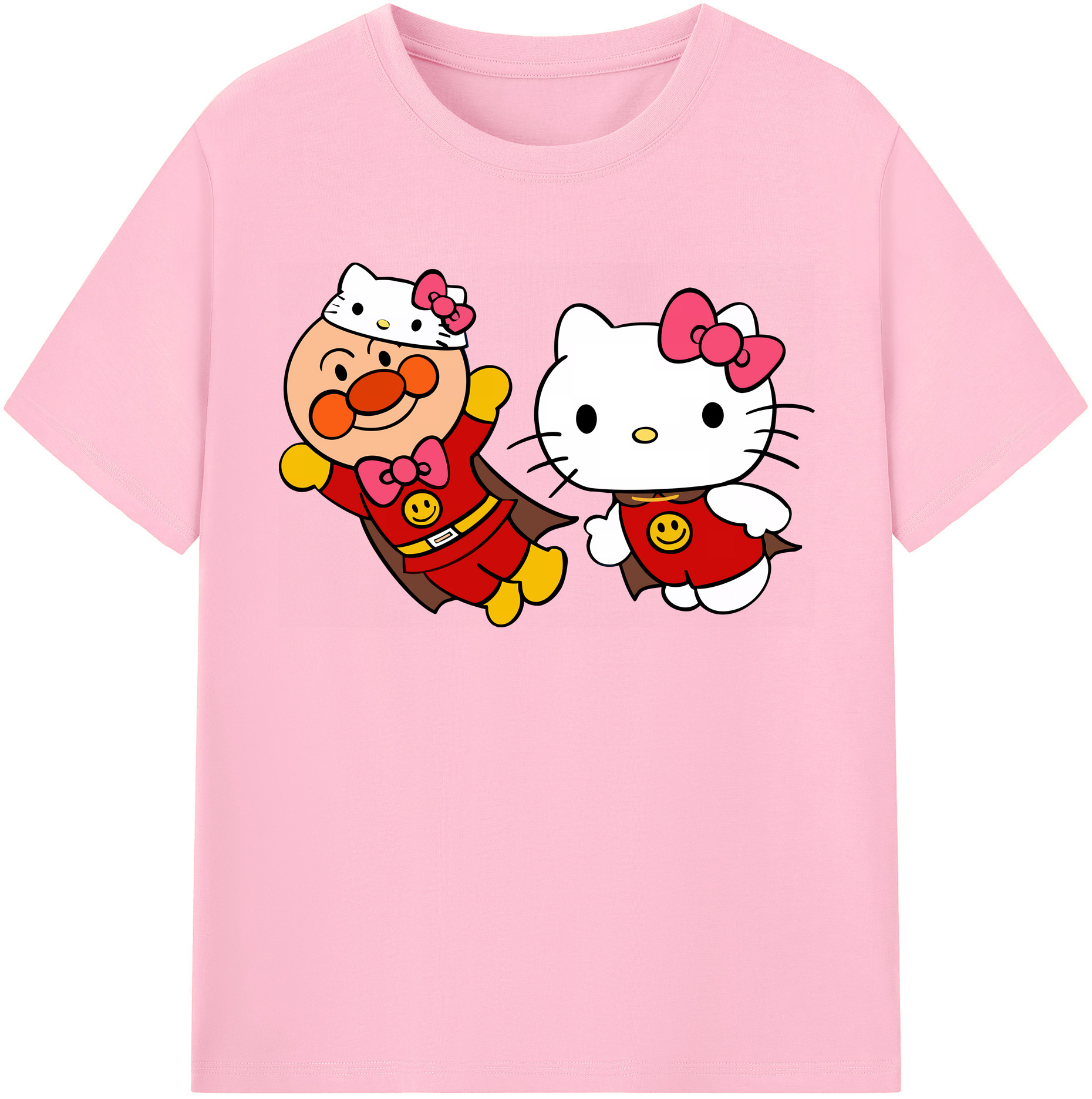 （画像用） アンパンマン Anpanman 綿100％半袖Tシャツ（フロントプリント）