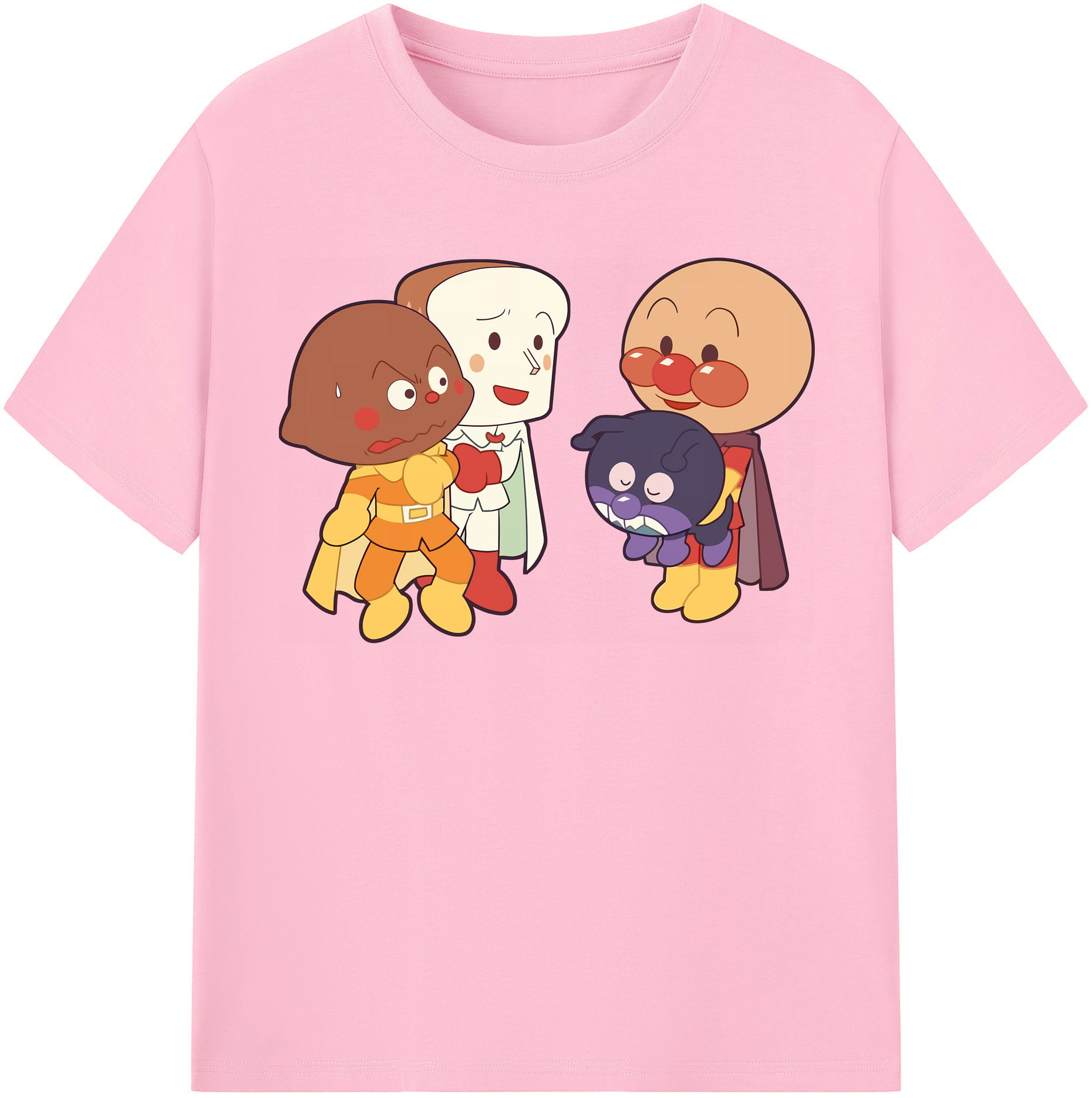 （画像用） アンパンマン Anpanman 綿100％半袖Tシャツ（フロントプリント）