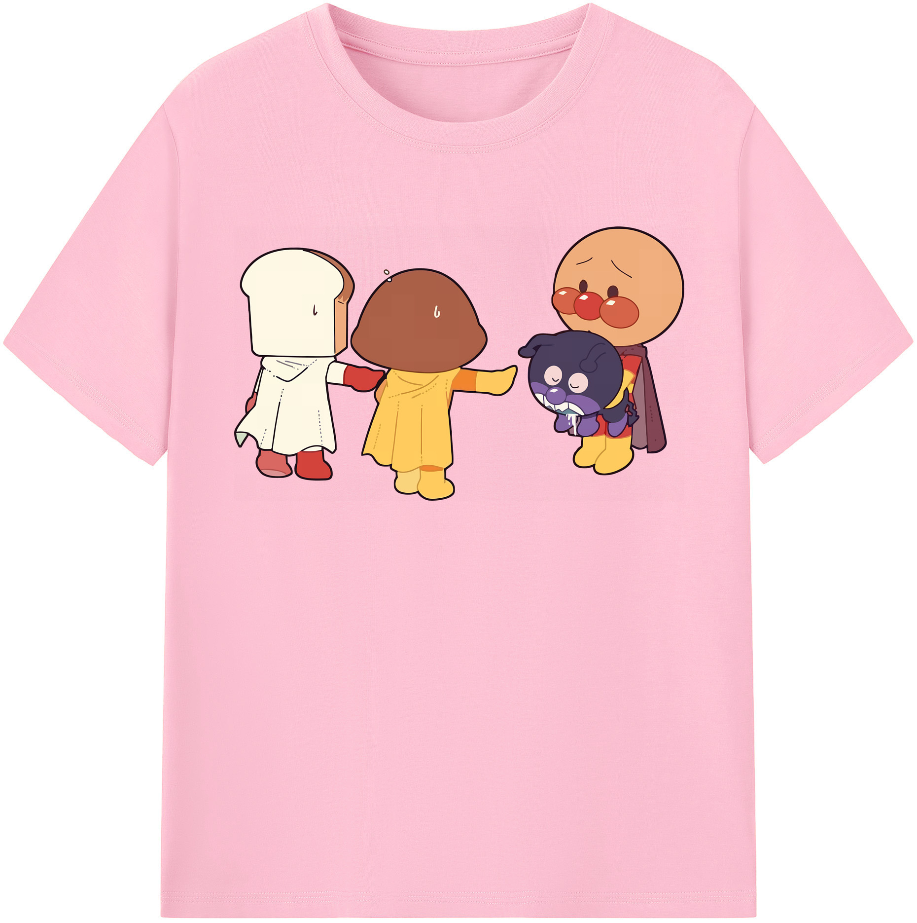 （画像用） アンパンマン Anpanman 綿100％半袖Tシャツ（フロントプリント）