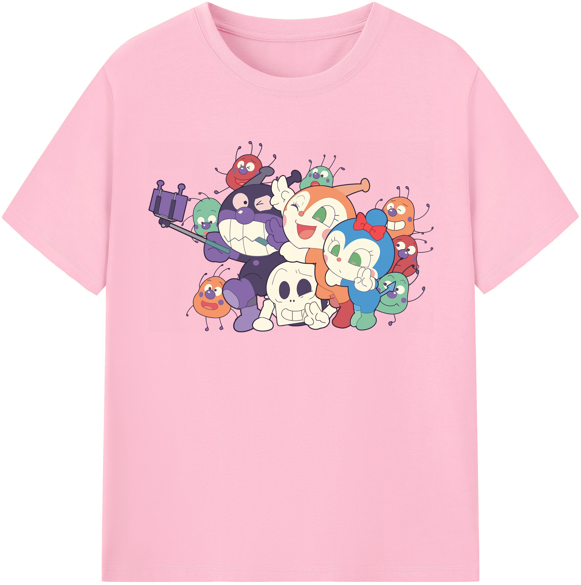 （画像用） アンパンマン Anpanman 綿100％半袖Tシャツ（フロントプリント）