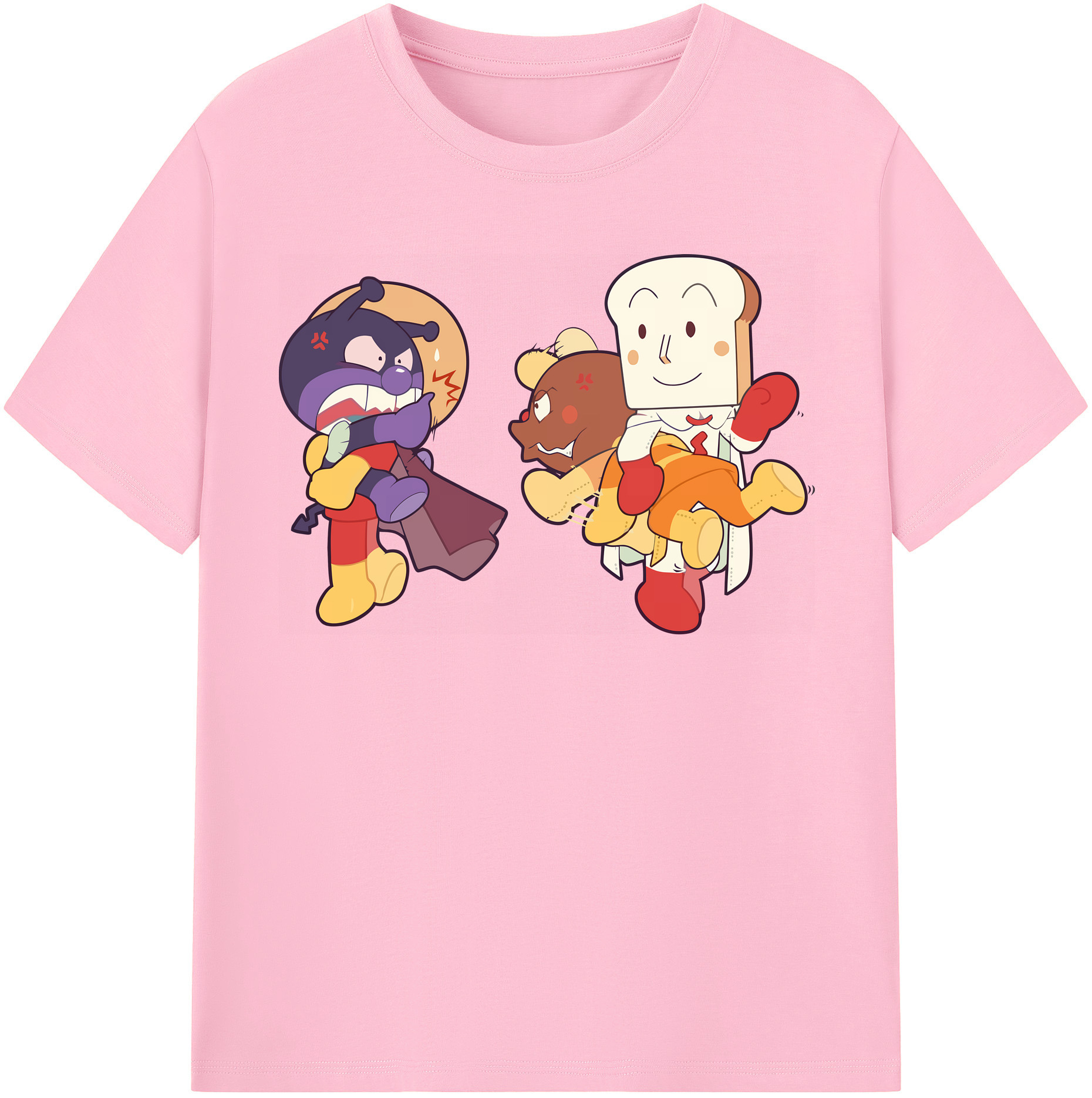（画像用） アンパンマン Anpanman 綿100％半袖Tシャツ（フロントプリント）