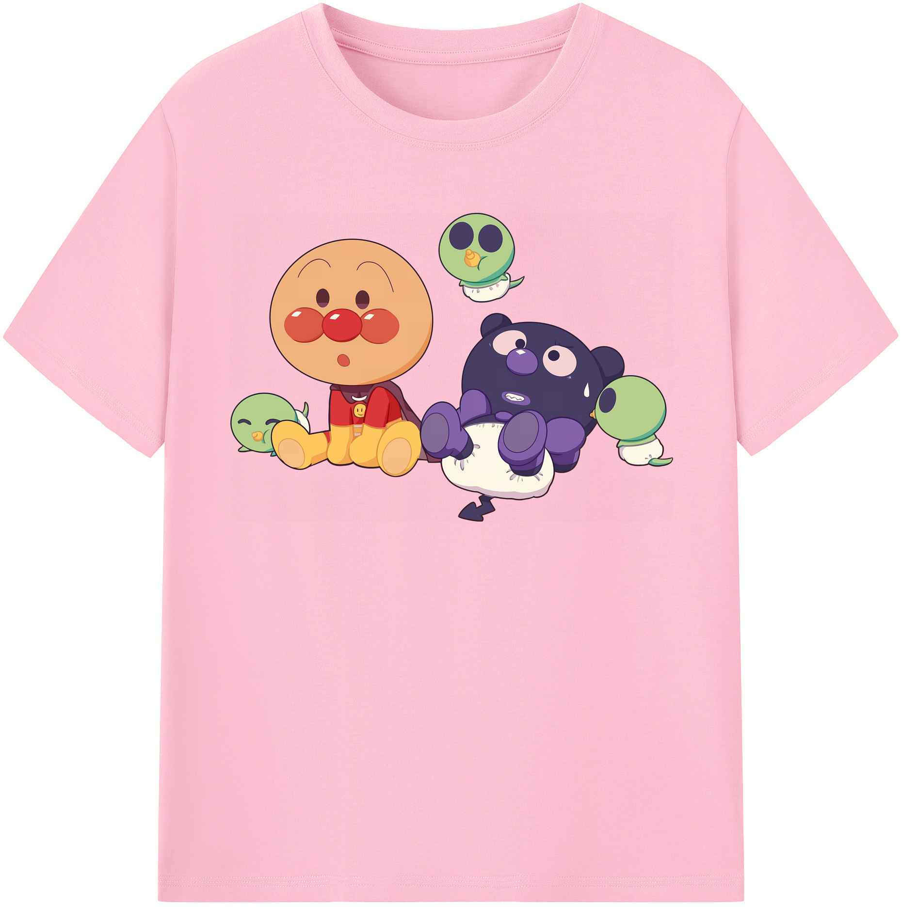 （画像用） アンパンマン Anpanman 綿100％半袖Tシャツ（フロントプリント）
