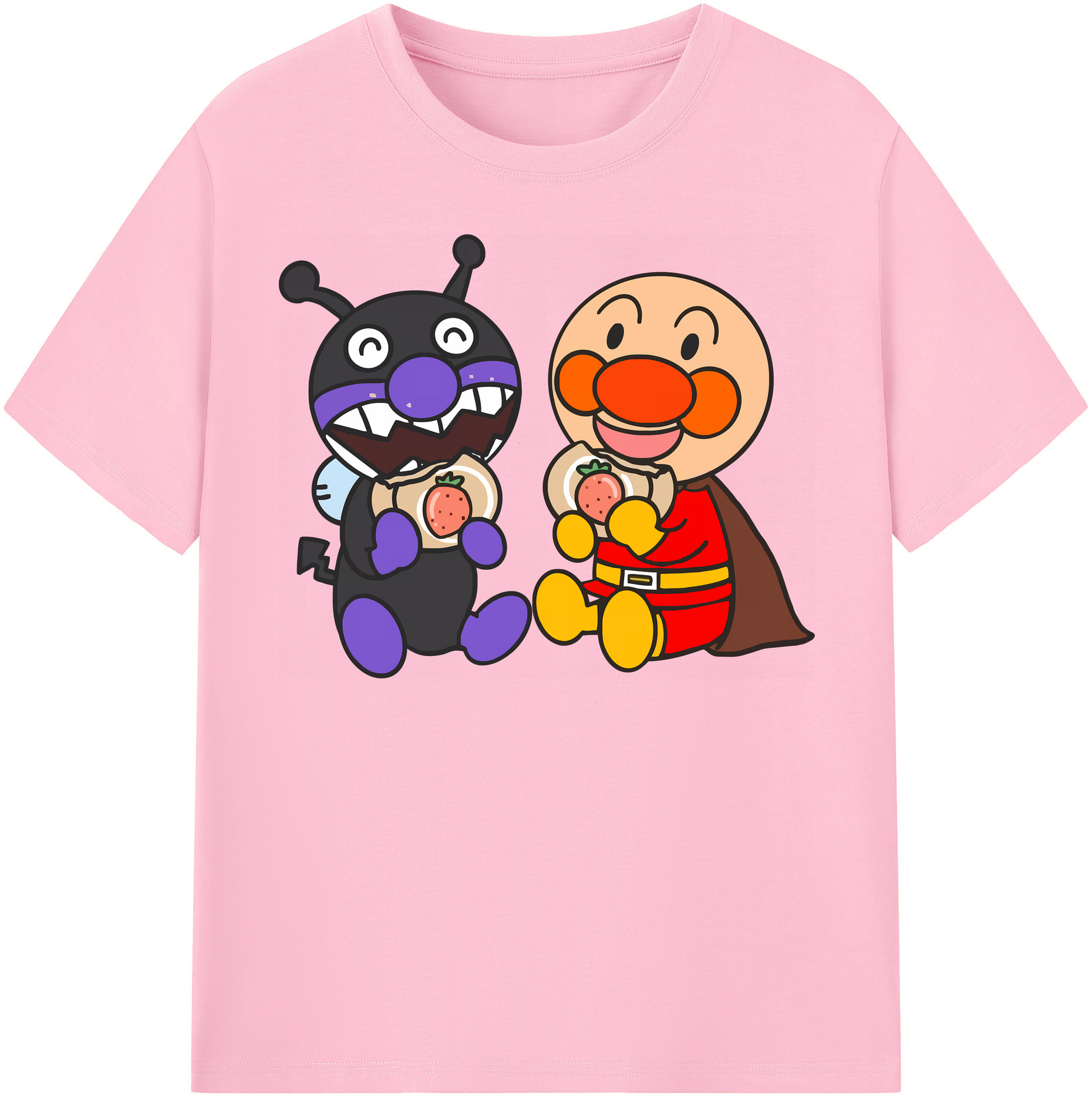（画像用） アンパンマン Anpanman 綿100％半袖Tシャツ（フロントプリント）