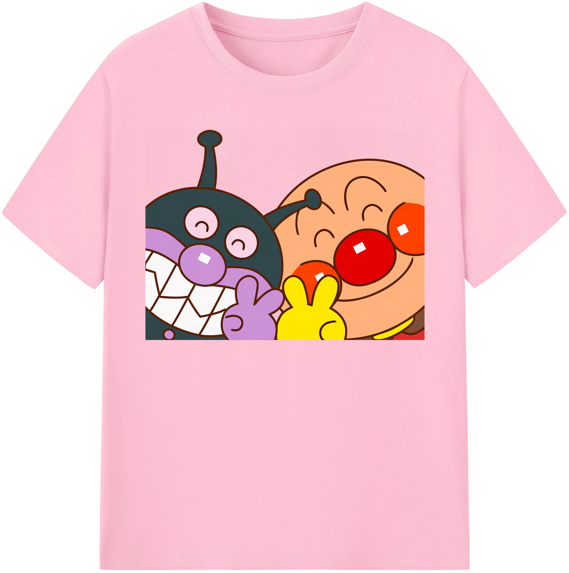 （画像用） アンパンマン Anpanman 綿100％半袖Tシャツ（フロントプリント）