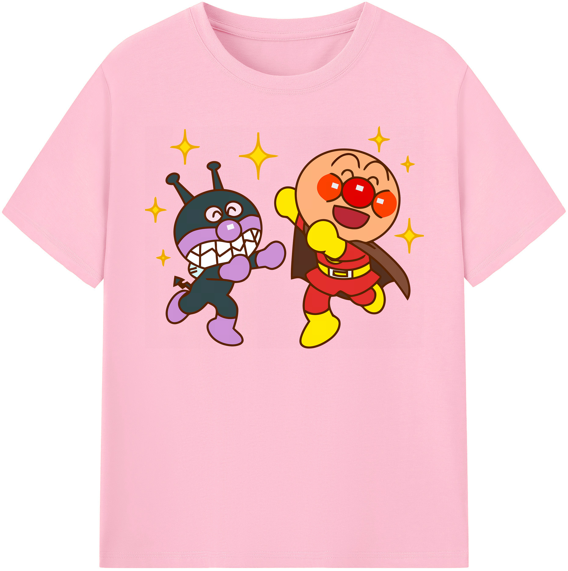 （画像用） アンパンマン Anpanman 綿100％半袖Tシャツ（フロントプリント）