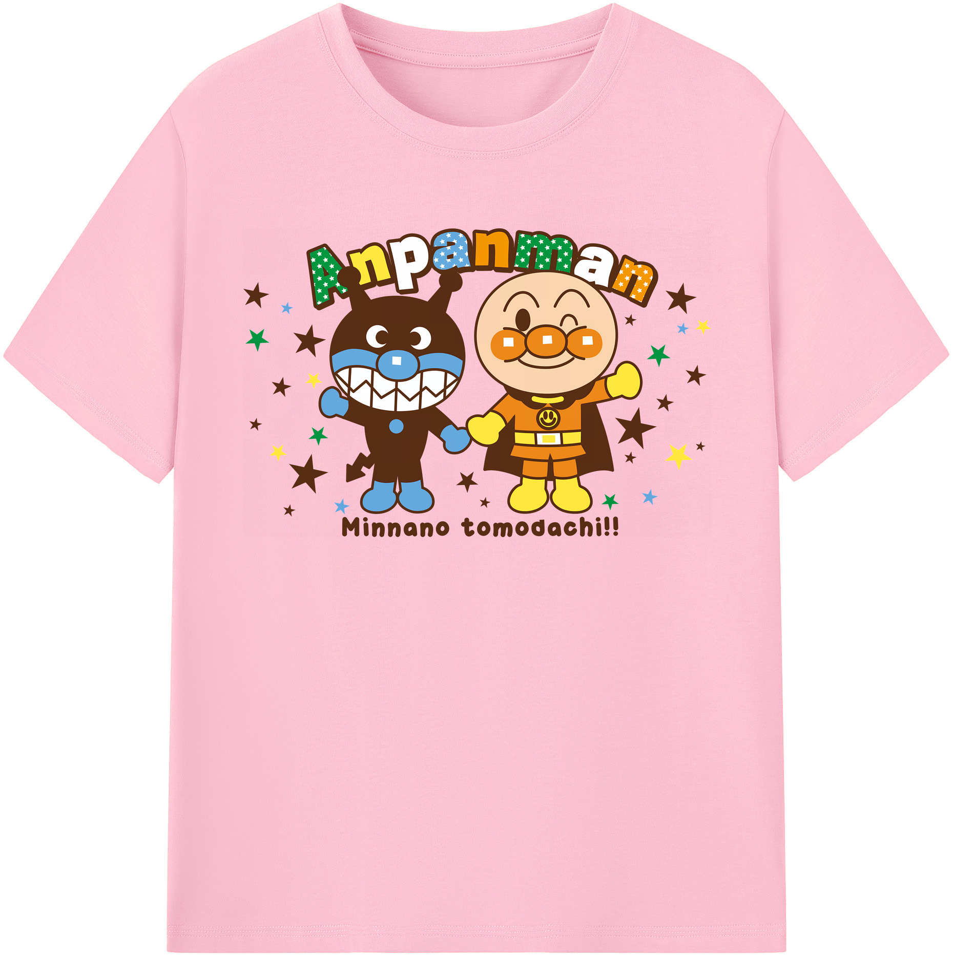 （画像用） アンパンマン Anpanman 綿100％半袖Tシャツ（フロントプリント）