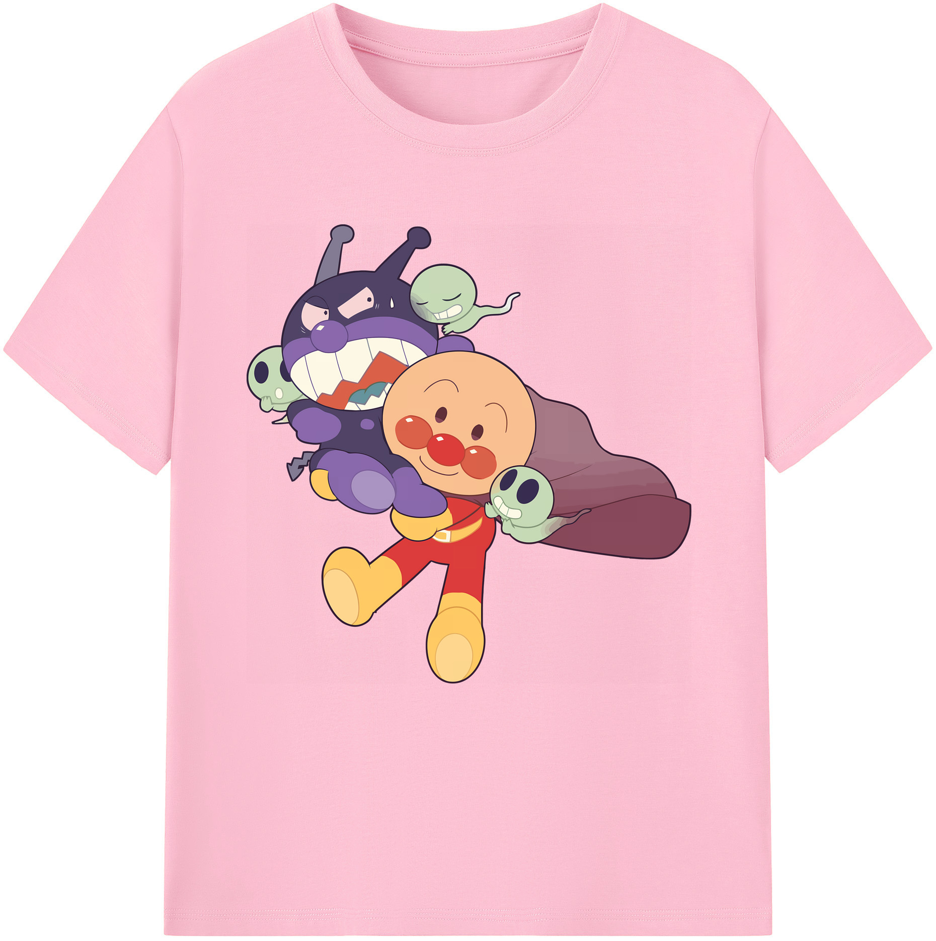 （画像用） アンパンマン Anpanman 綿100％半袖Tシャツ（フロントプリント）