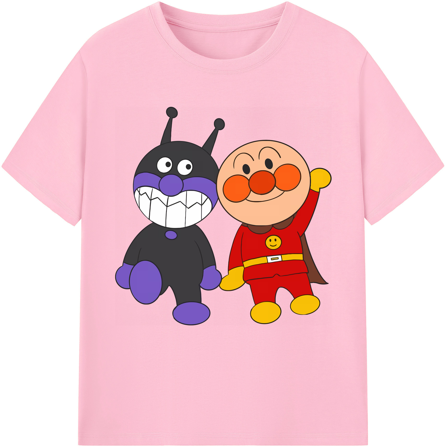 （画像用） アンパンマン Anpanman 綿100％半袖Tシャツ（フロントプリント）