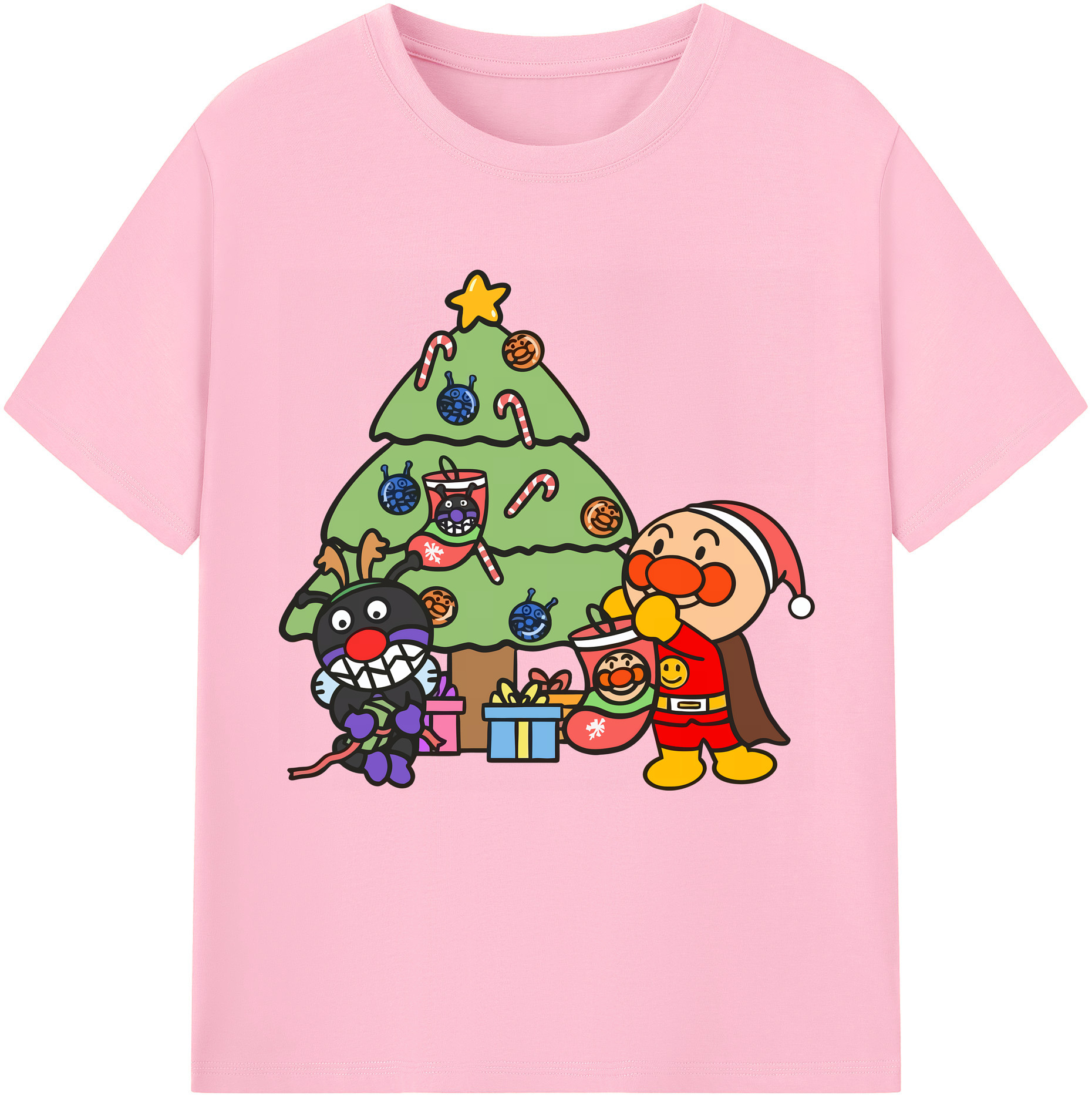 （画像用） アンパンマン Anpanman 綿100％半袖Tシャツ（フロントプリント）