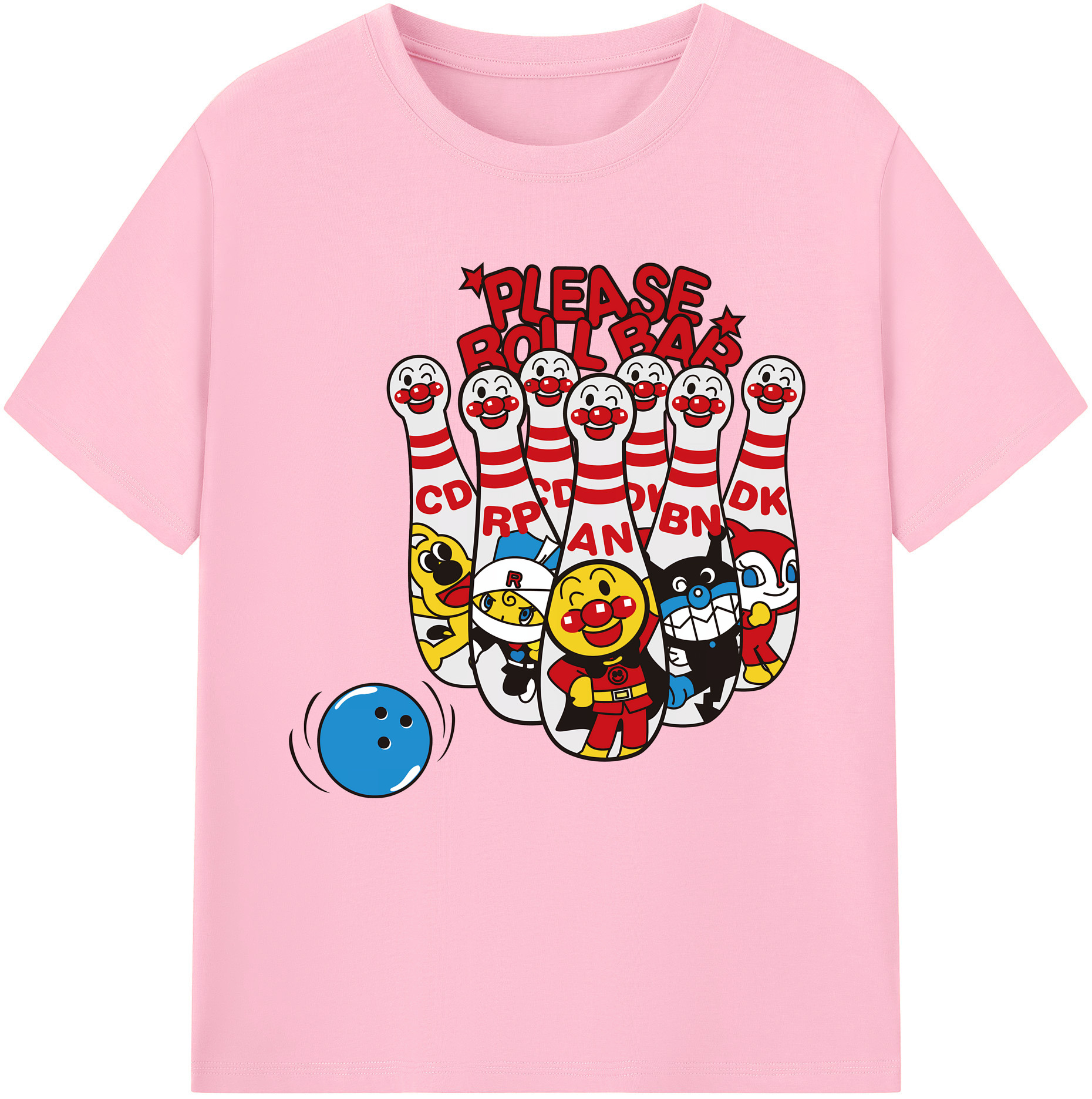 （画像用） アンパンマン Anpanman 綿100％半袖Tシャツ（フロントプリント）