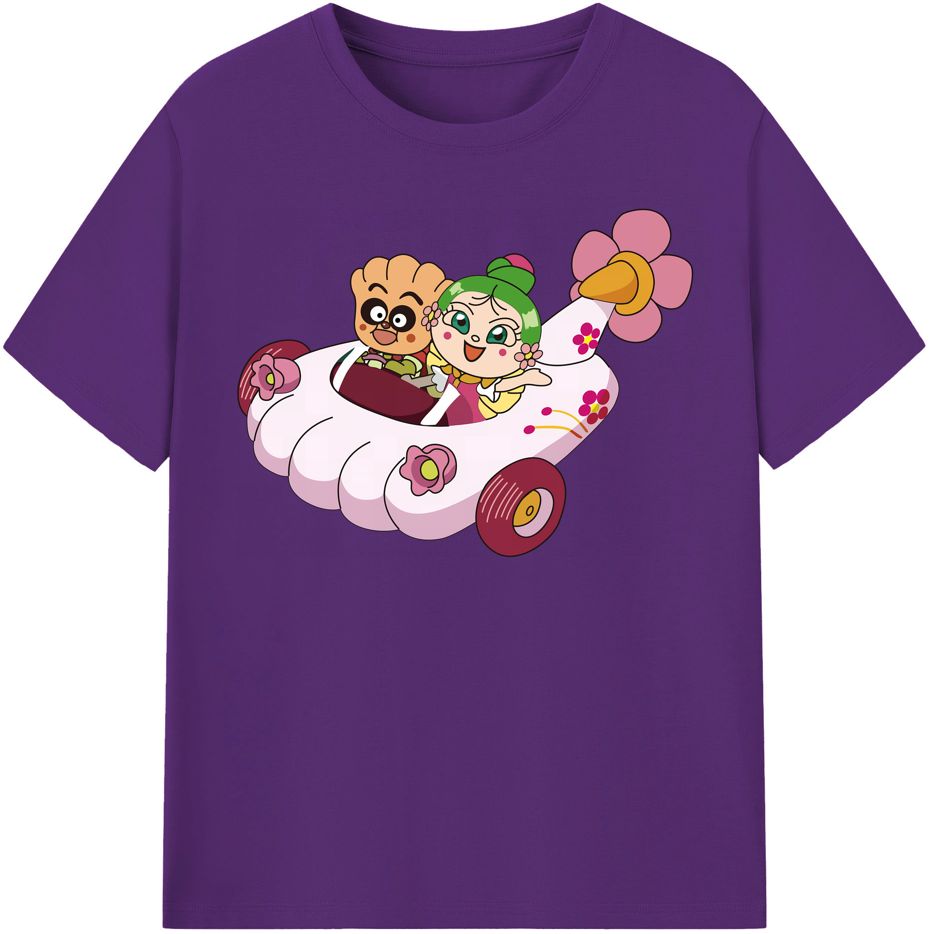 （画像用） アンパンマン Anpanman 綿100％半袖Tシャツ（フロントプリント）