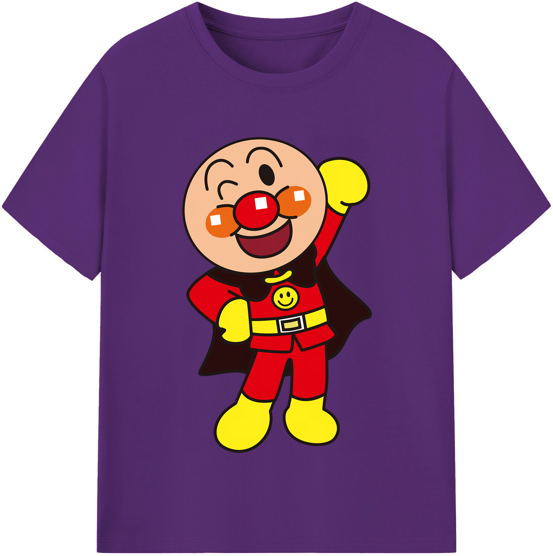 （画像用） アンパンマン Anpanman 綿100％半袖Tシャツ（フロントプリント）