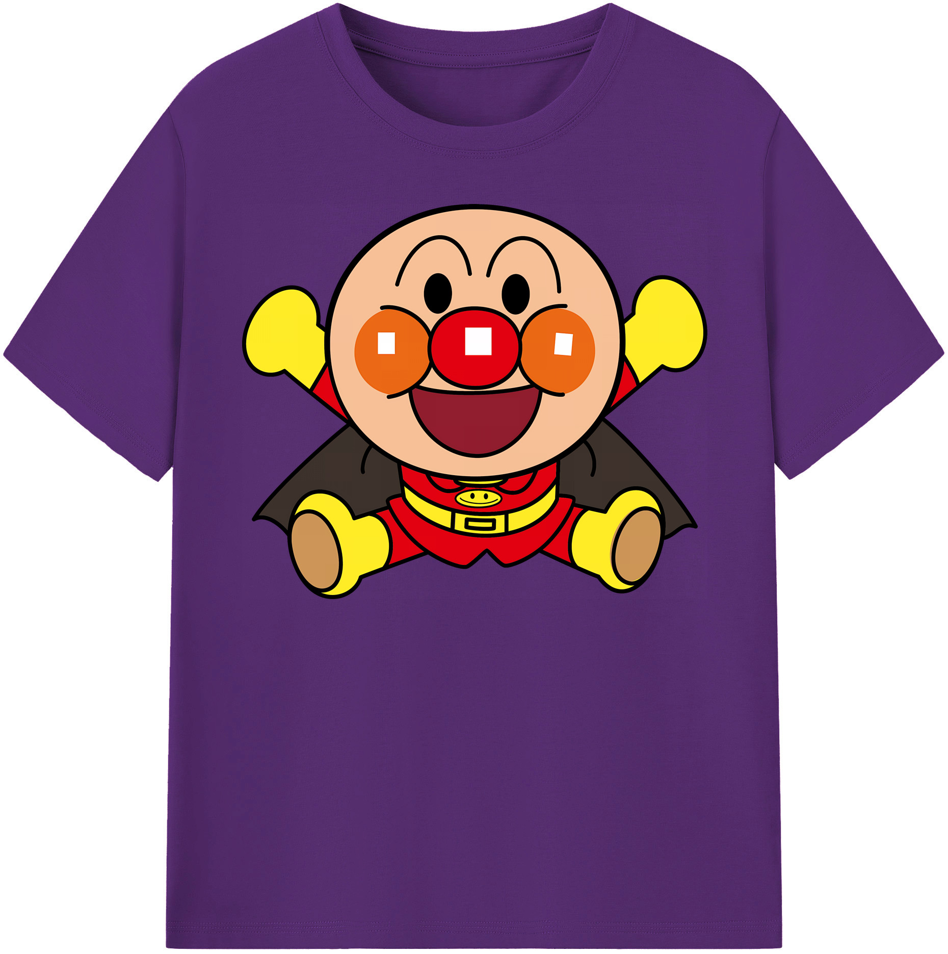 （画像用） アンパンマン Anpanman 綿100％半袖Tシャツ（フロントプリント）
