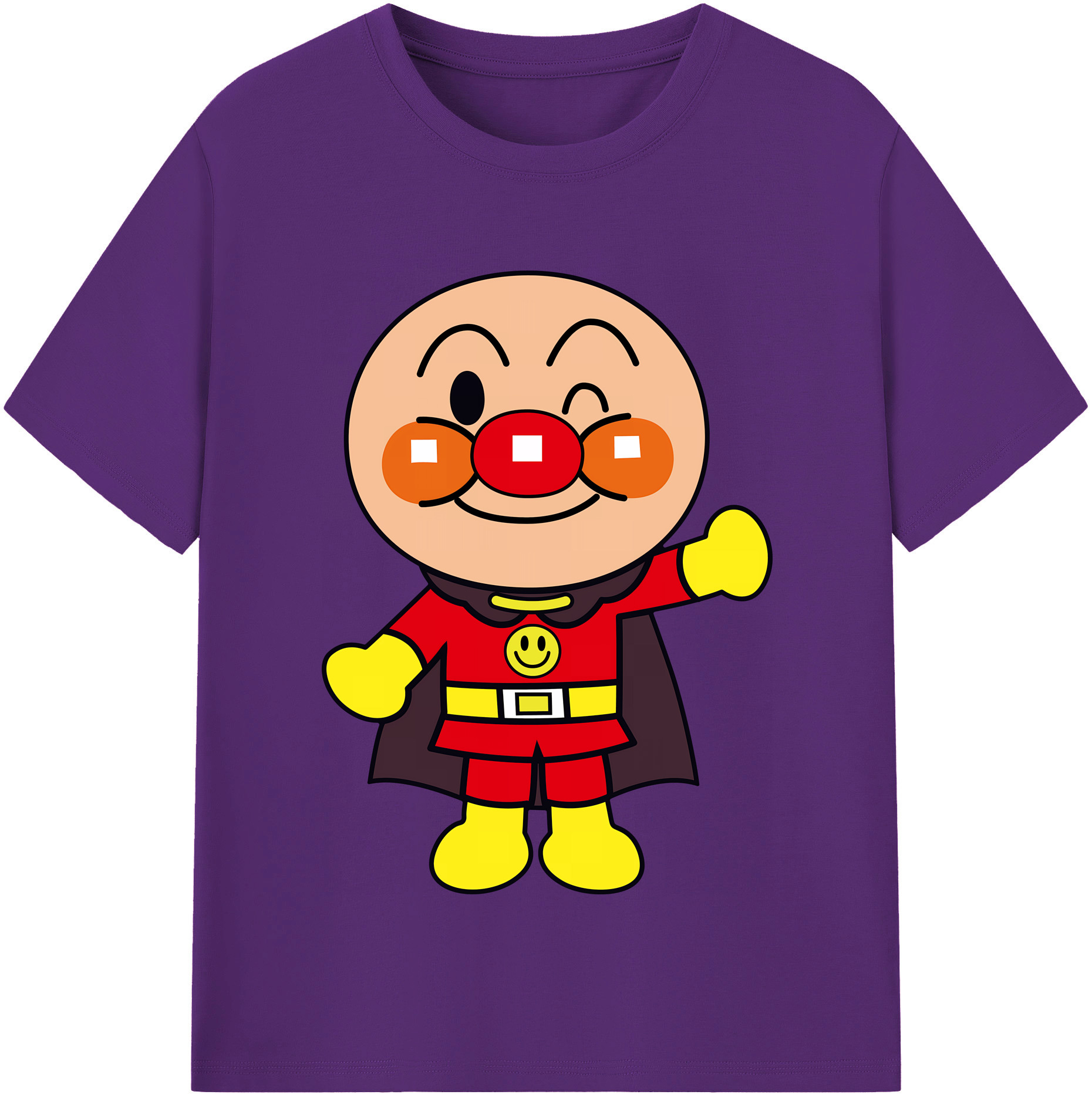 （画像用） アンパンマン Anpanman 綿100％半袖Tシャツ（フロントプリント）