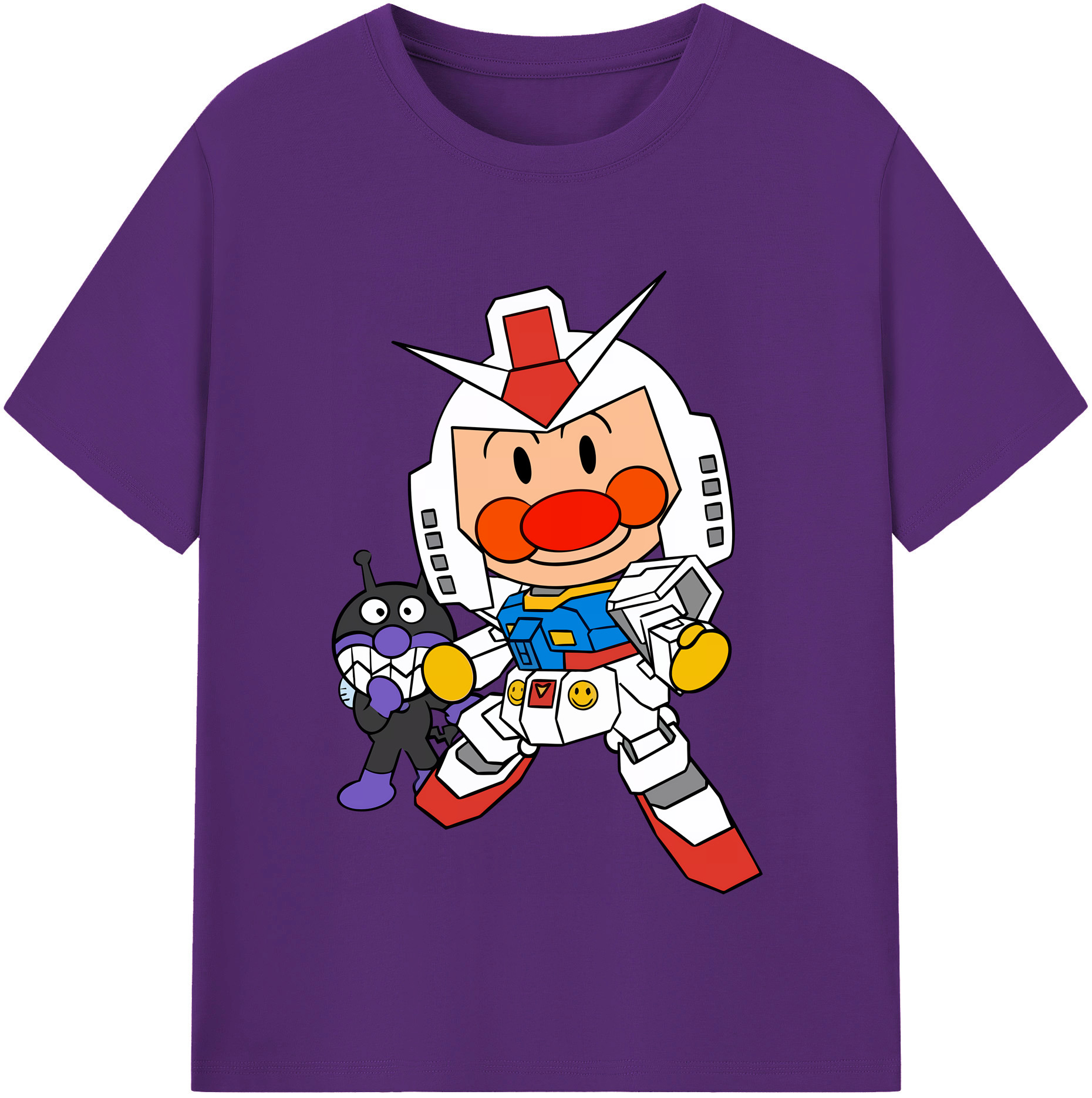 （画像用） アンパンマン Anpanman 綿100％半袖Tシャツ（フロントプリント）