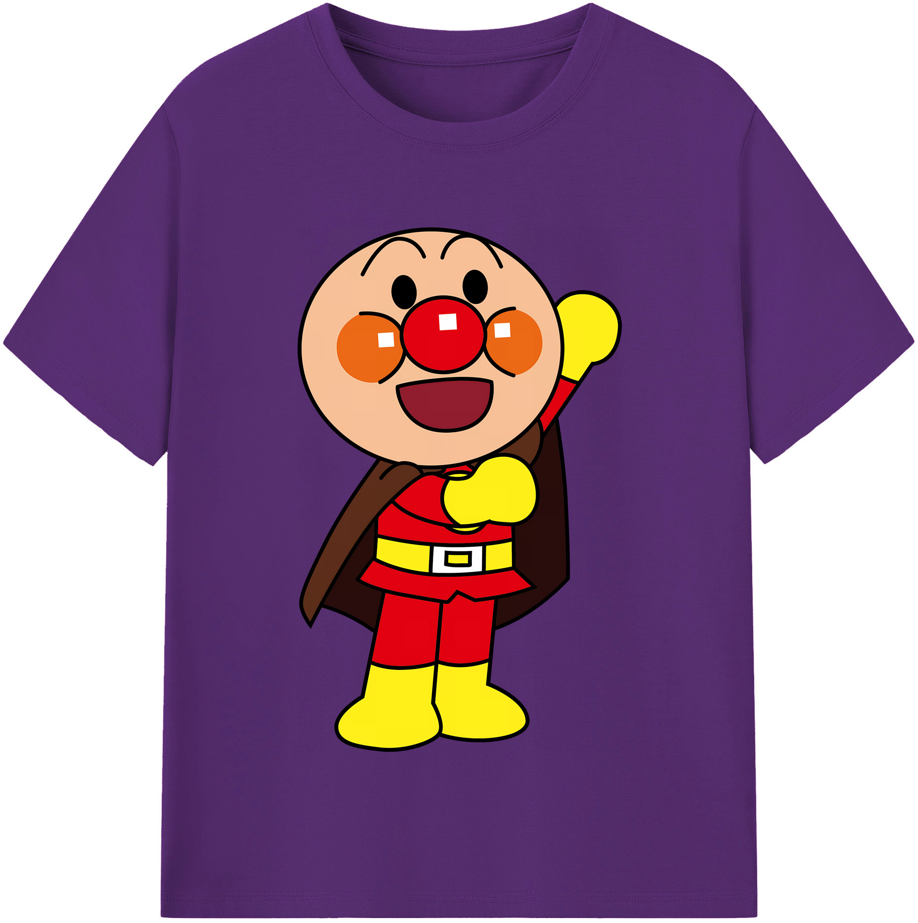 （画像用） アンパンマン Anpanman 綿100％半袖Tシャツ（フロントプリント）