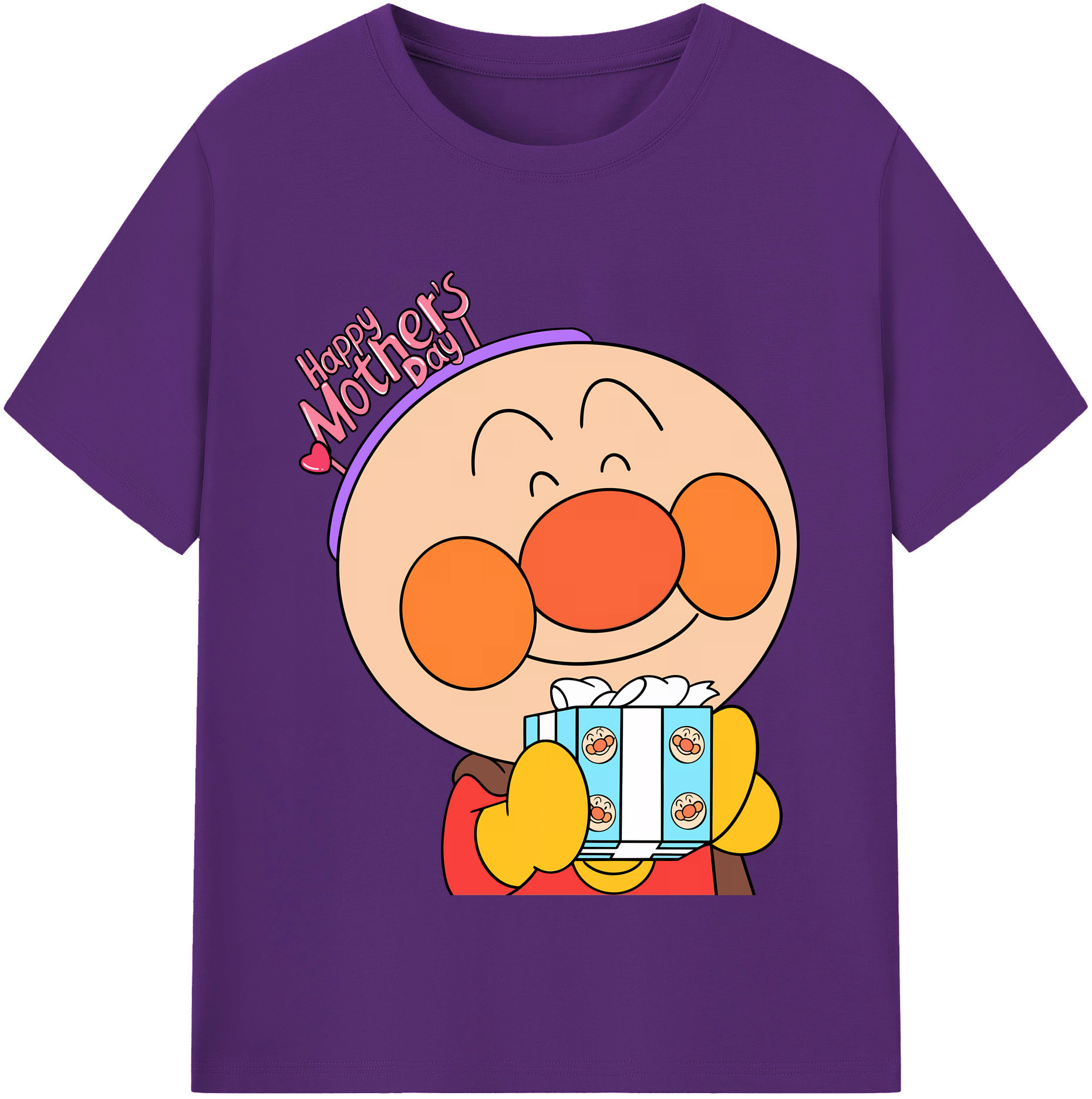 （画像用） アンパンマン Anpanman 綿100％半袖Tシャツ（フロントプリント）