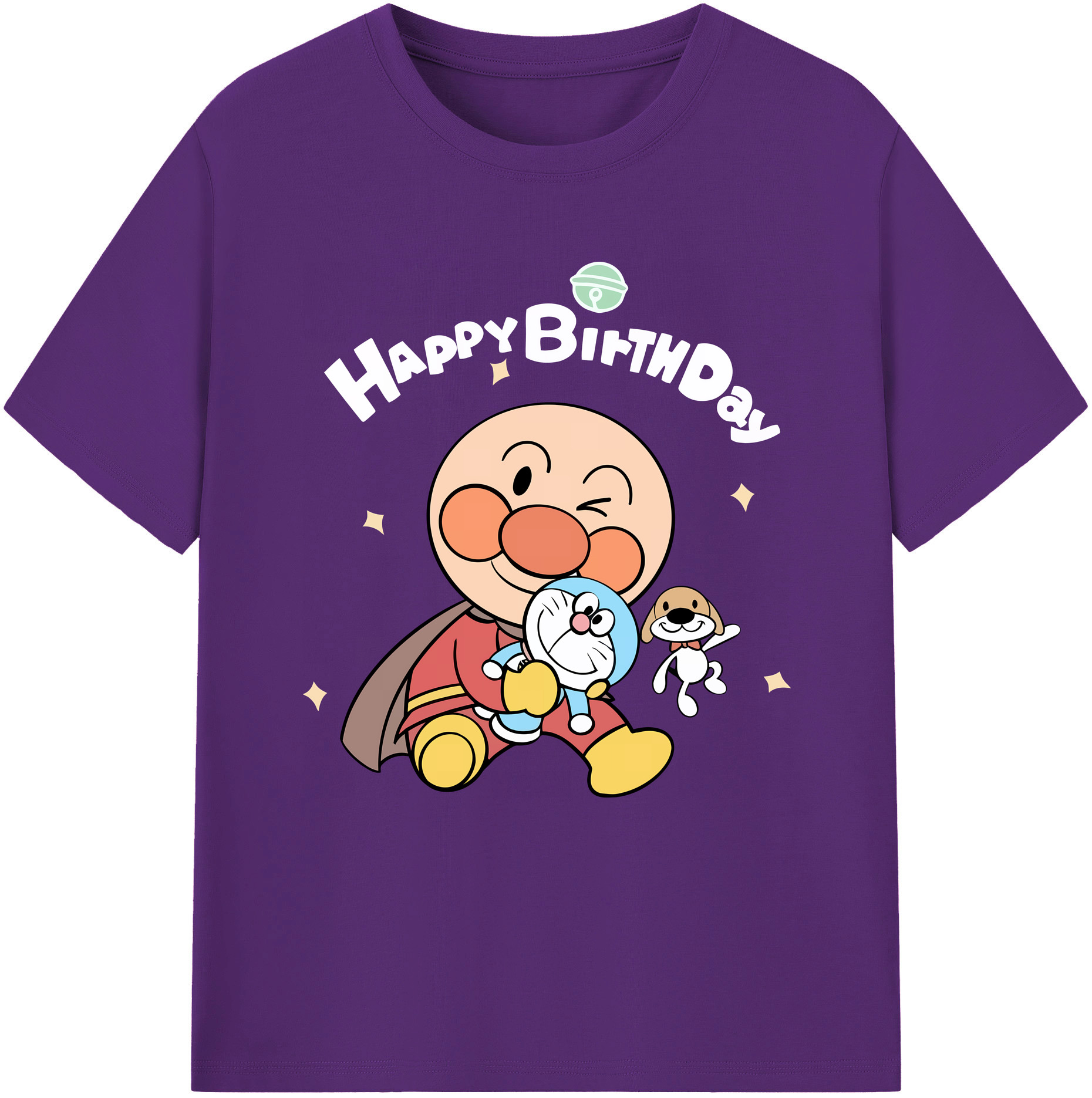 （画像用） アンパンマン Anpanman 綿100％半袖Tシャツ（フロントプリント）