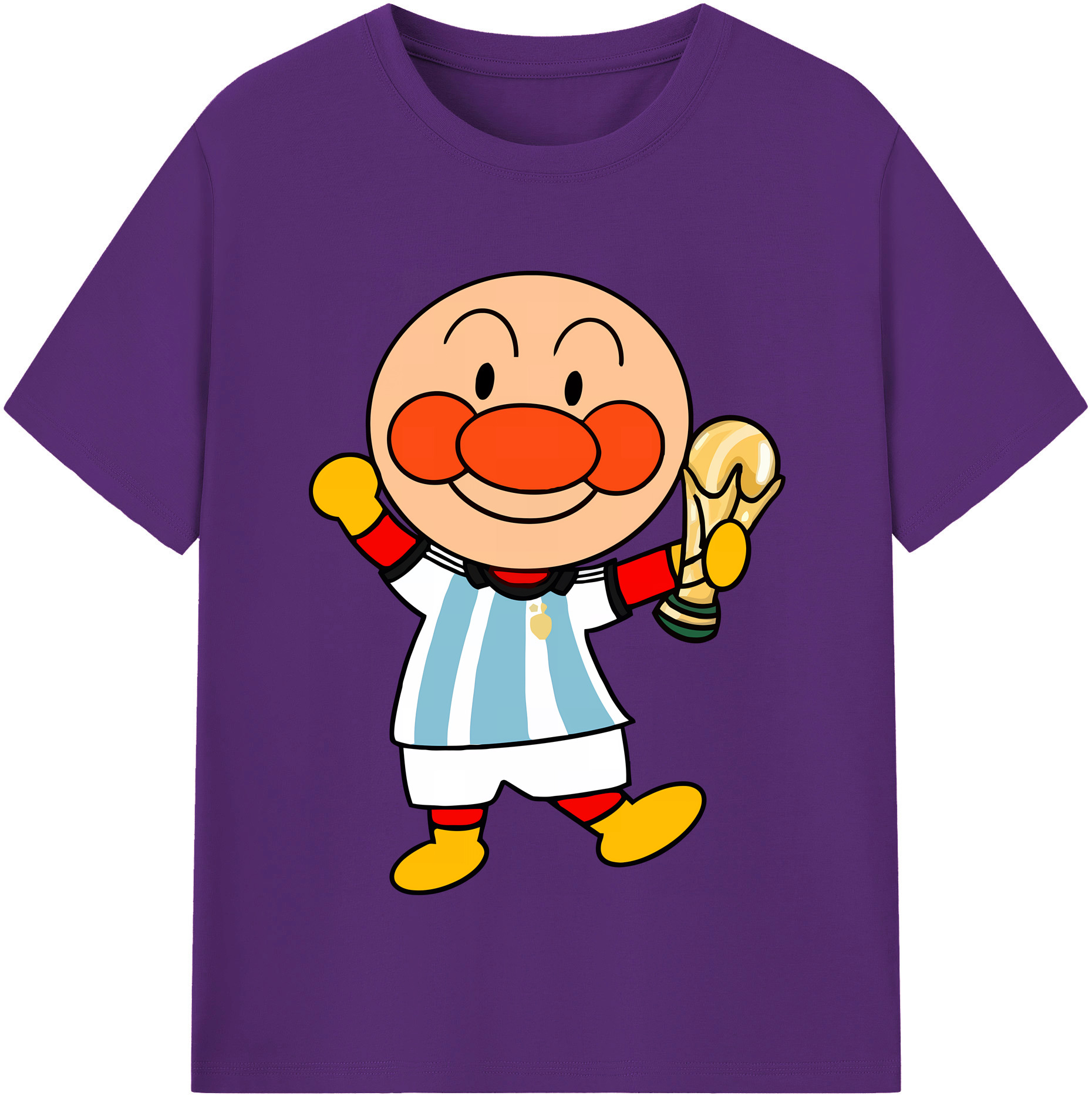 （画像用） アンパンマン Anpanman 綿100％半袖Tシャツ（フロントプリント）
