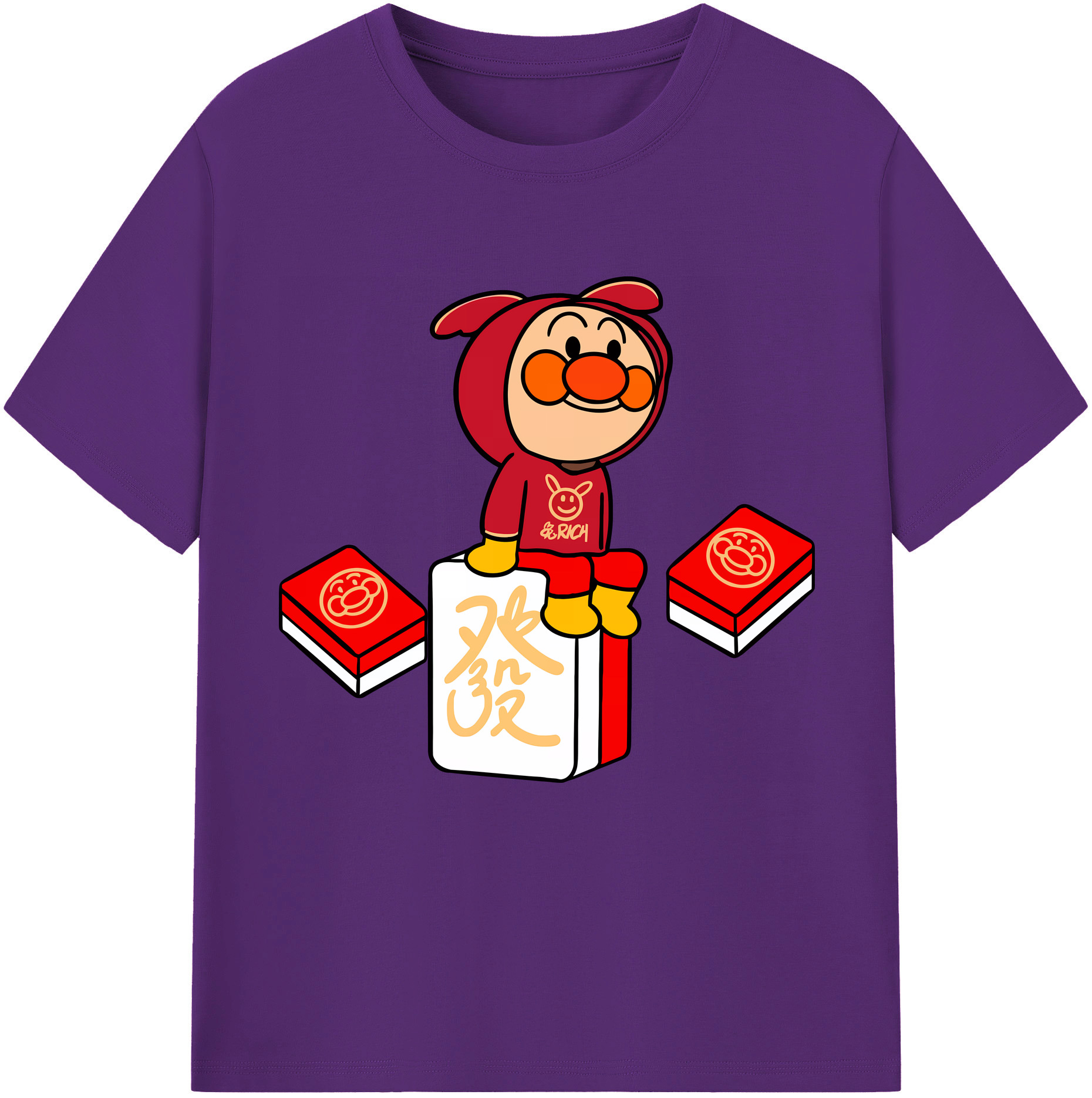 （画像用） アンパンマン Anpanman 綿100％半袖Tシャツ（フロントプリント）