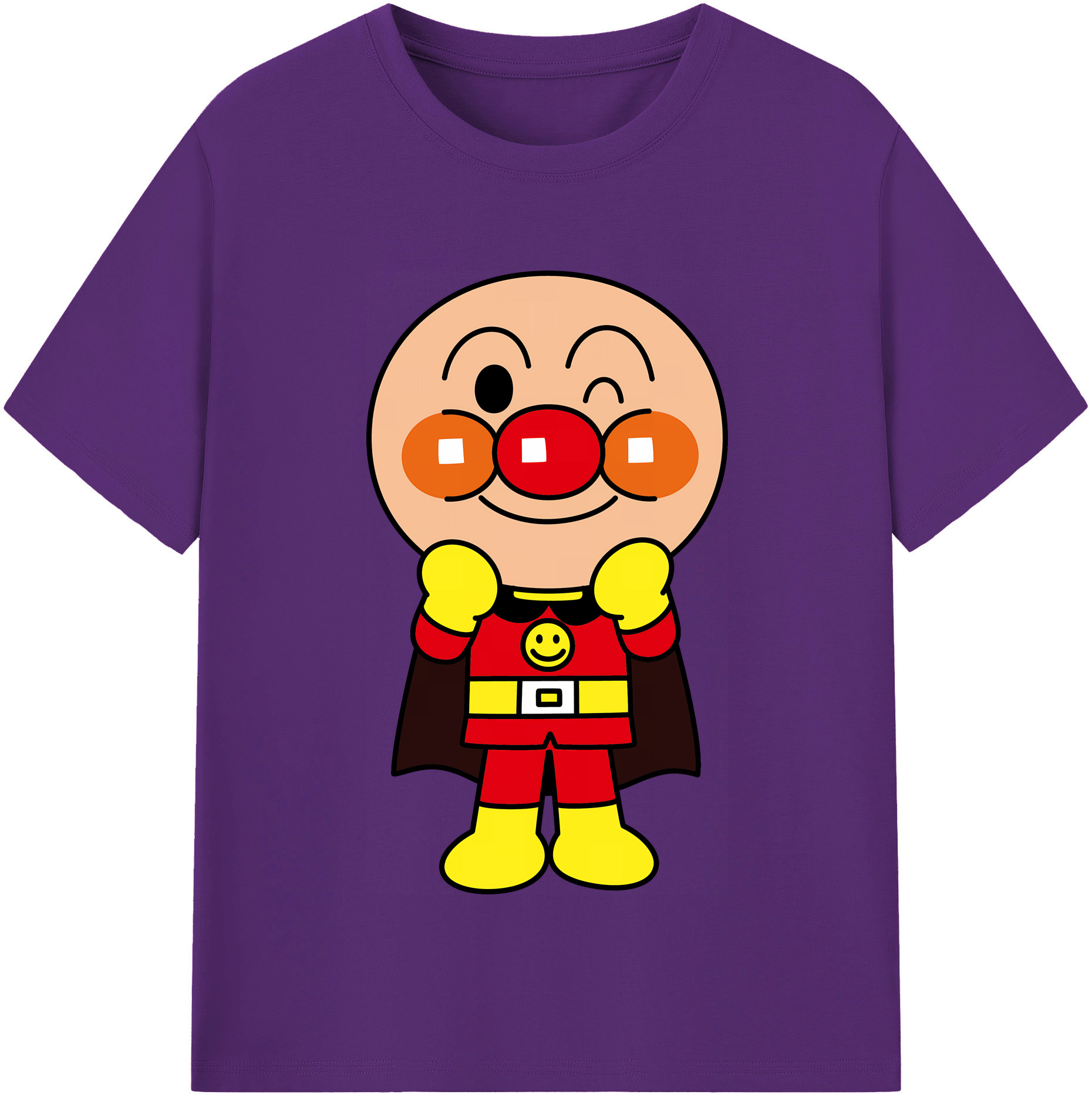 （画像用） アンパンマン Anpanman 綿100％半袖Tシャツ（フロントプリント）